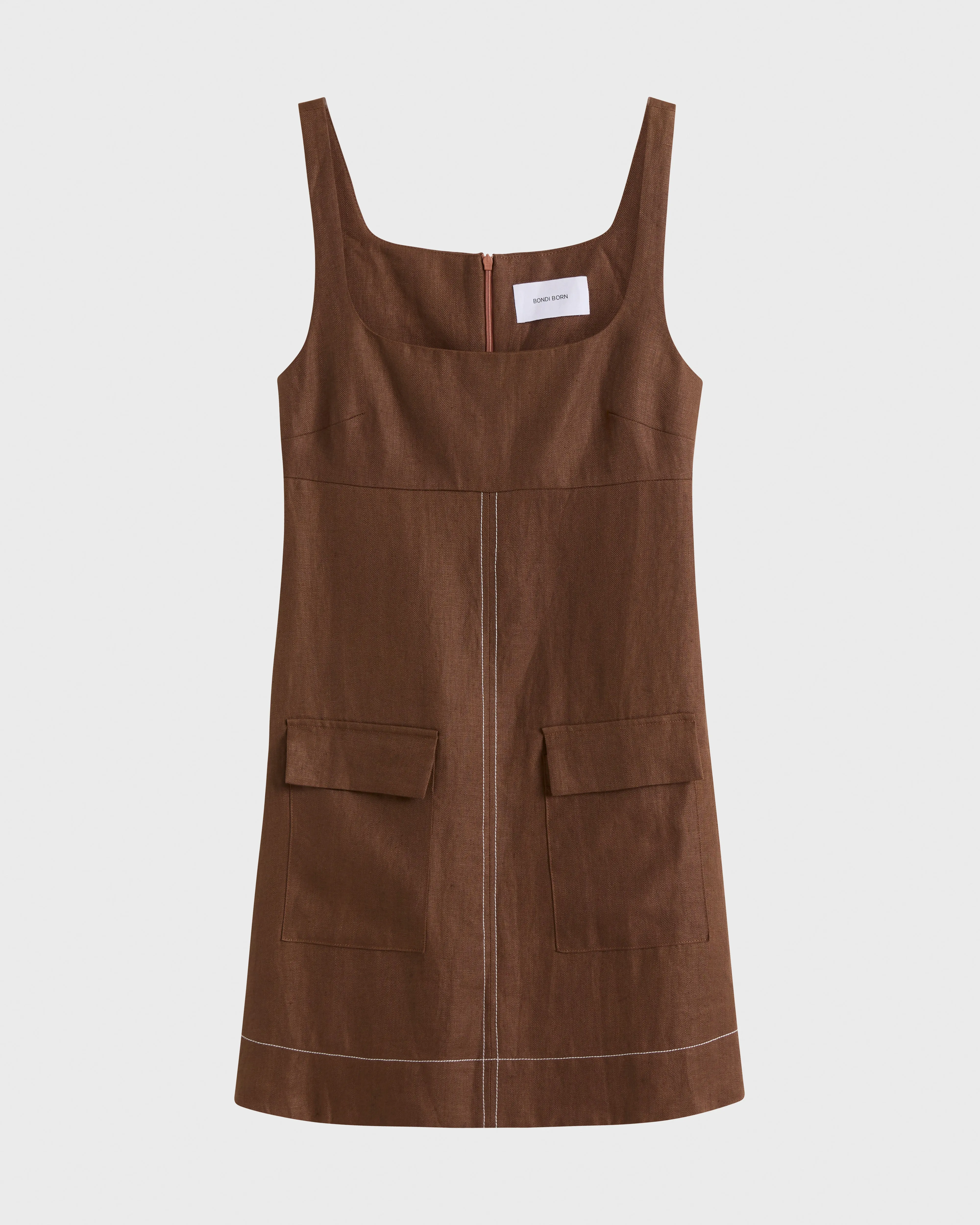 Delphi Empire Mini Dress - Cocoa sold by Bondi Born product image thumbnail 3