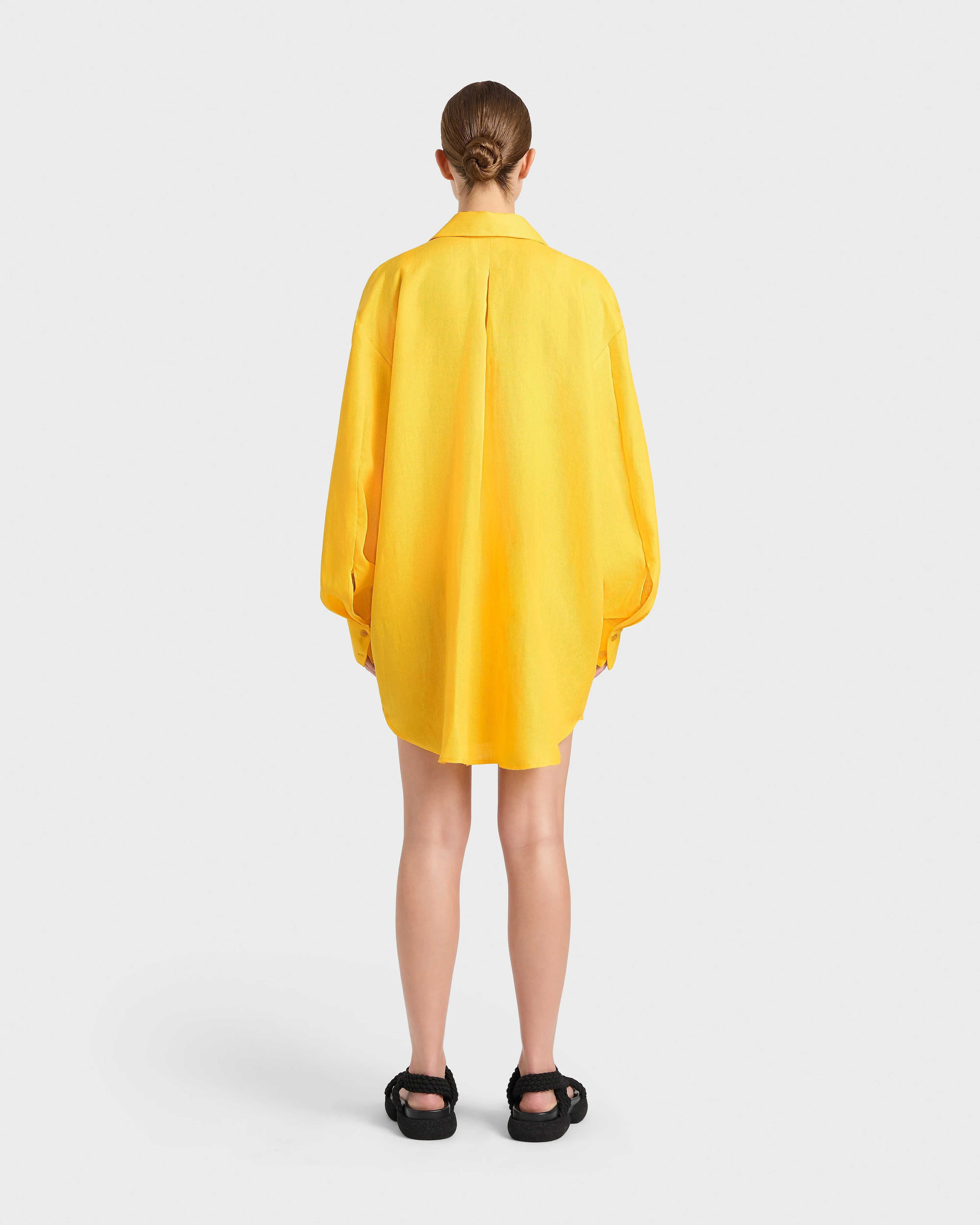 Delphi Oversize Shirt Dress - Daffodil sold by Bondi Born product image thumbnail 3