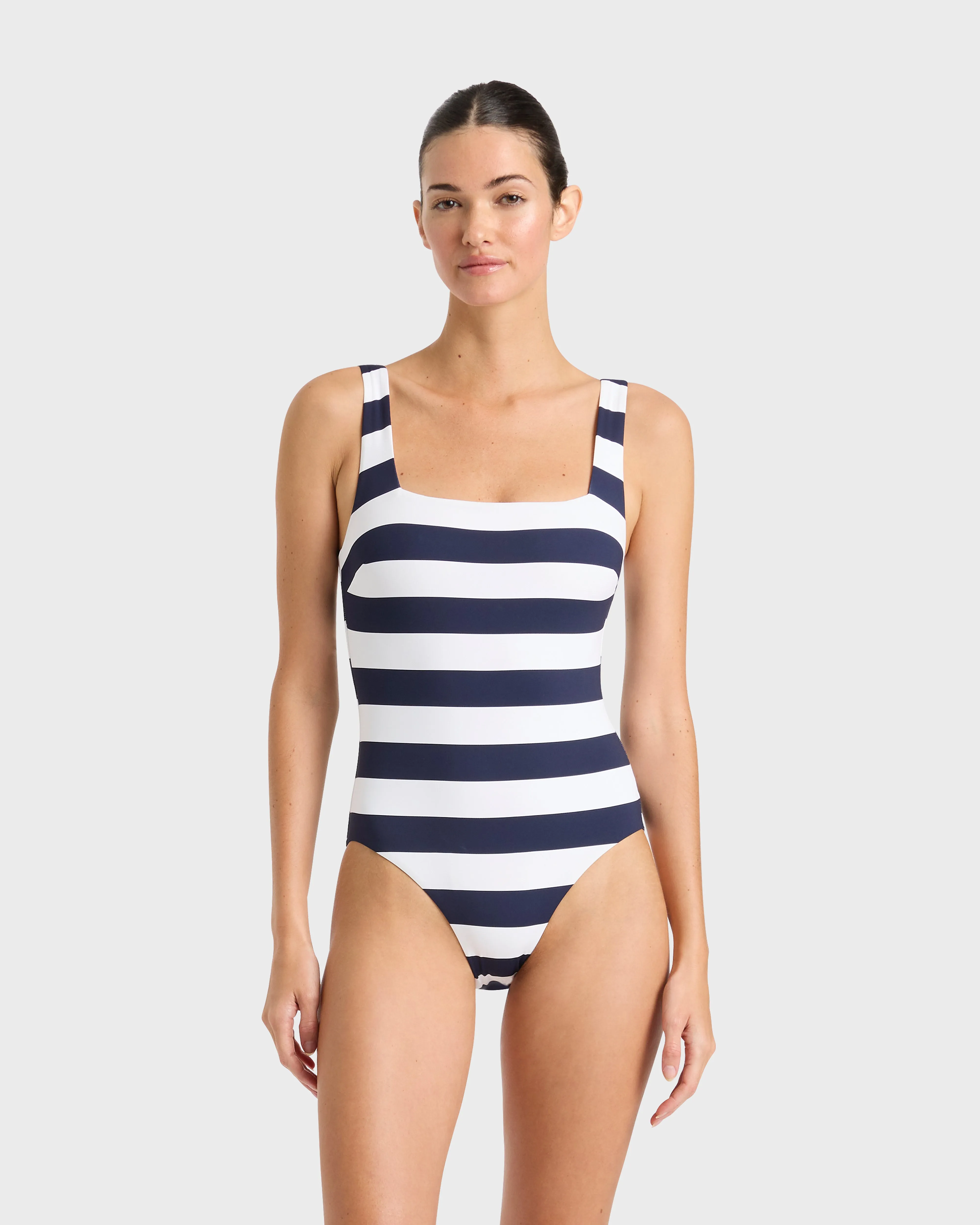 Margot One Piece - Navy Stripe (Embodee™) sold by Bondi Born