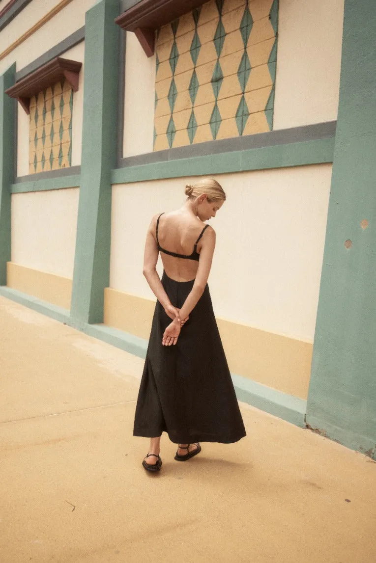Bormio Exposed Back Maxi Dress - Black sold by Bondi Born product image thumbnail 2