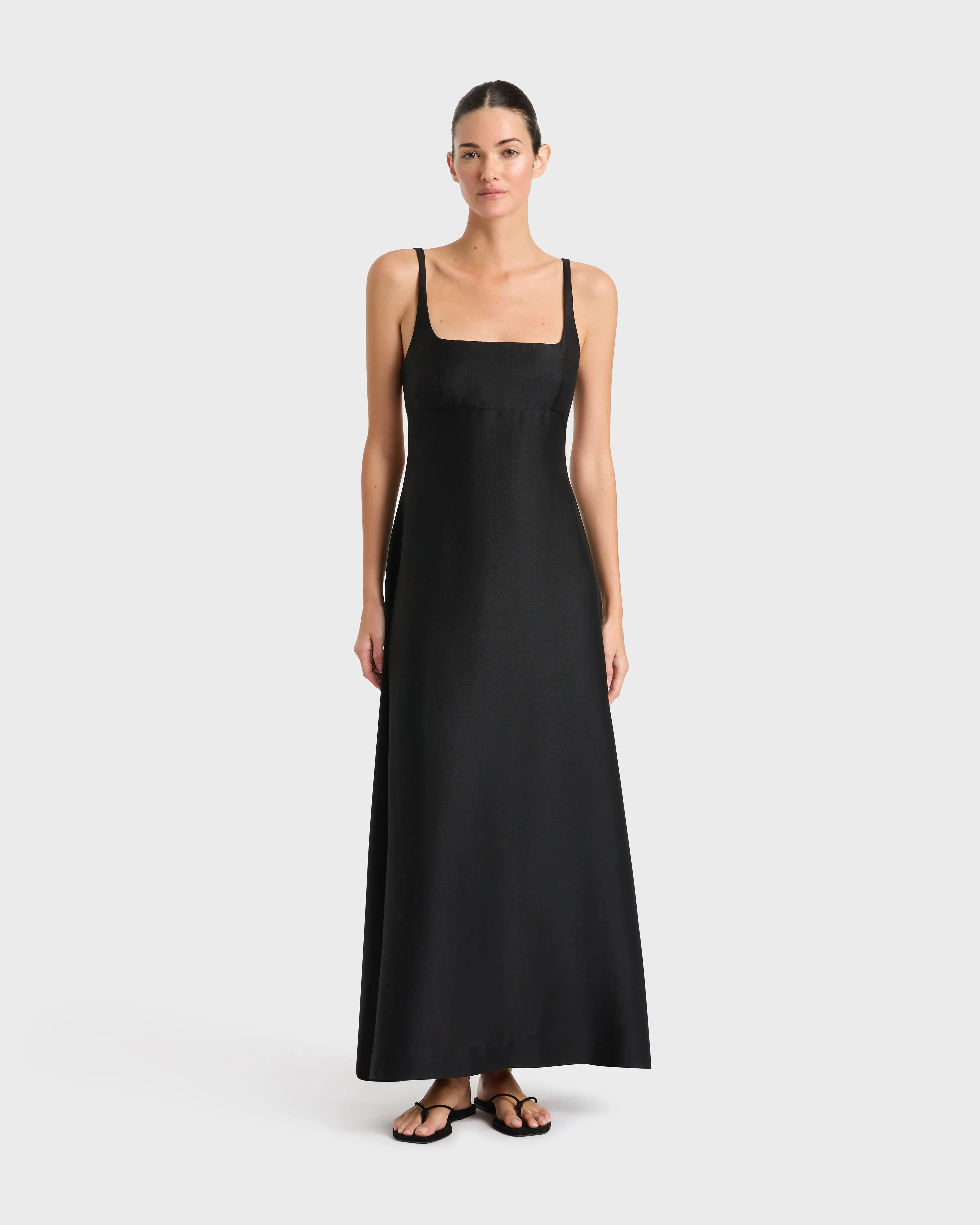 Bormio Exposed Back Maxi Dress - Black sold by Bondi Born