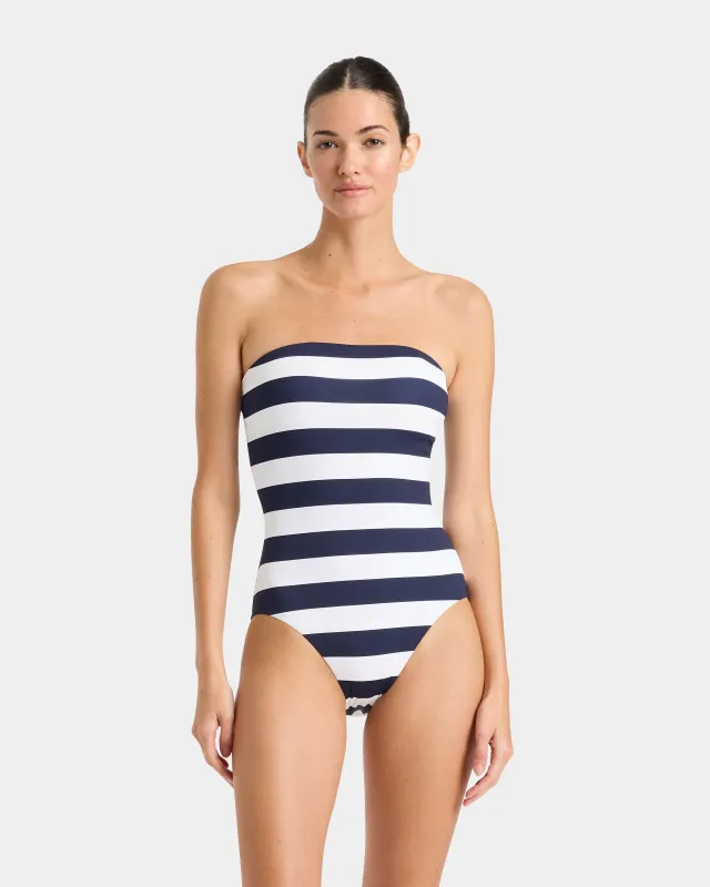 Alba One Piece - Navy & White Stripe (Embodee™) sold by Bondi Born