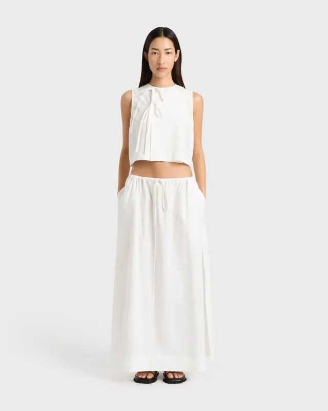 Kyoto Tie-Front Top - White made by Bondi Born