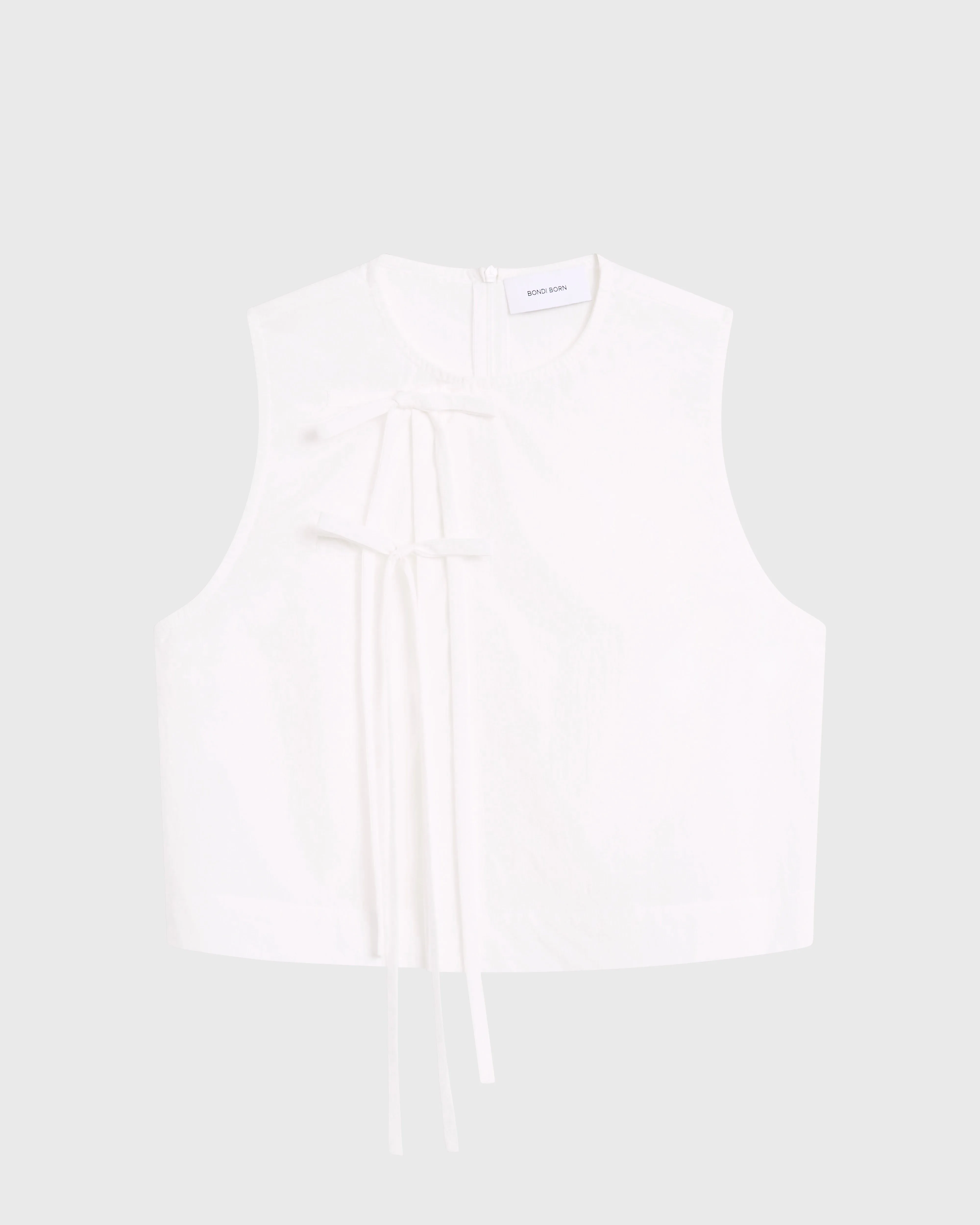 Kyoto Tie-Front Top - White sold by Bondi Born product image thumbnail 3