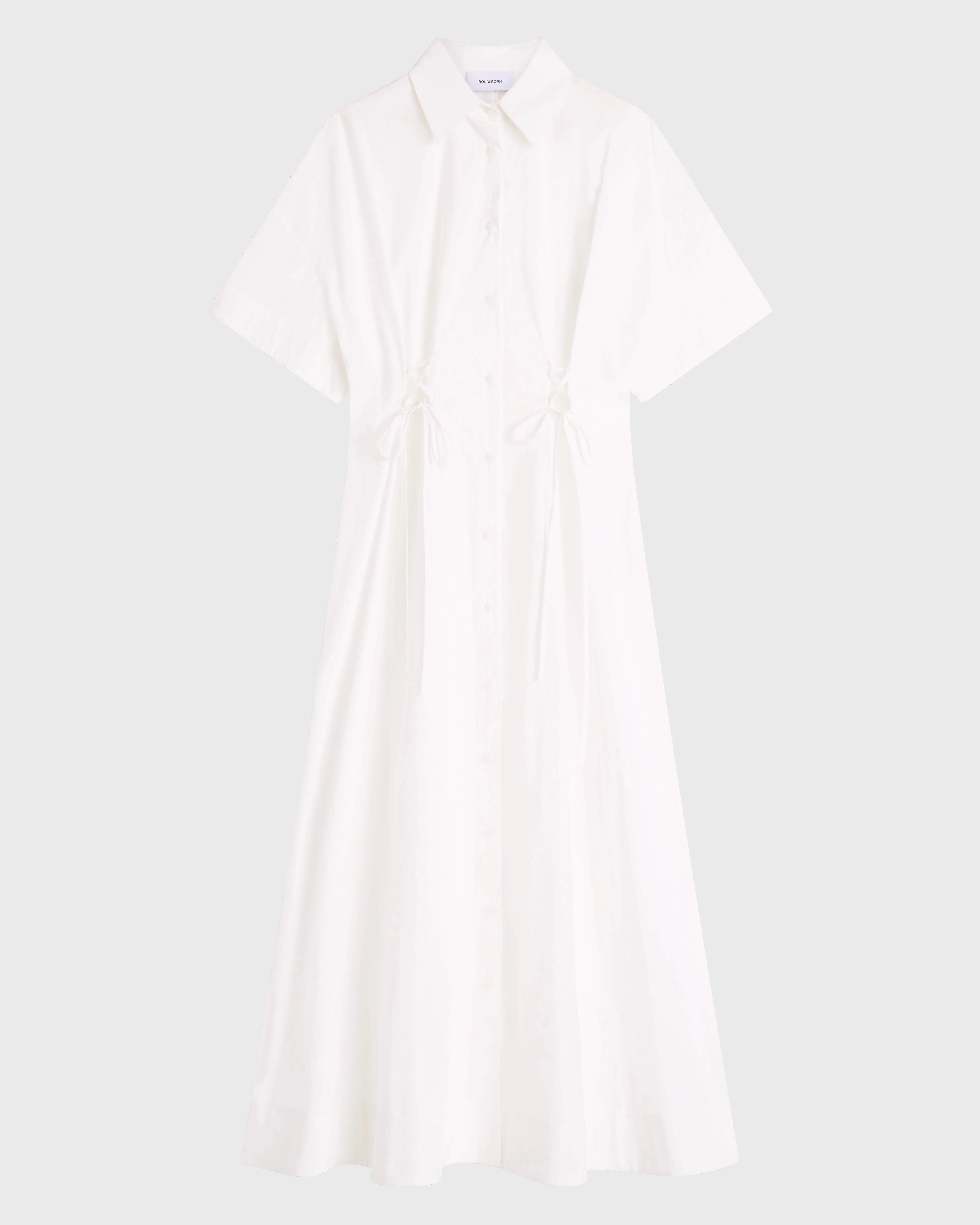 Kyoto Lace Front Shirt Dress - White sold by Bondi Born product image thumbnail 3