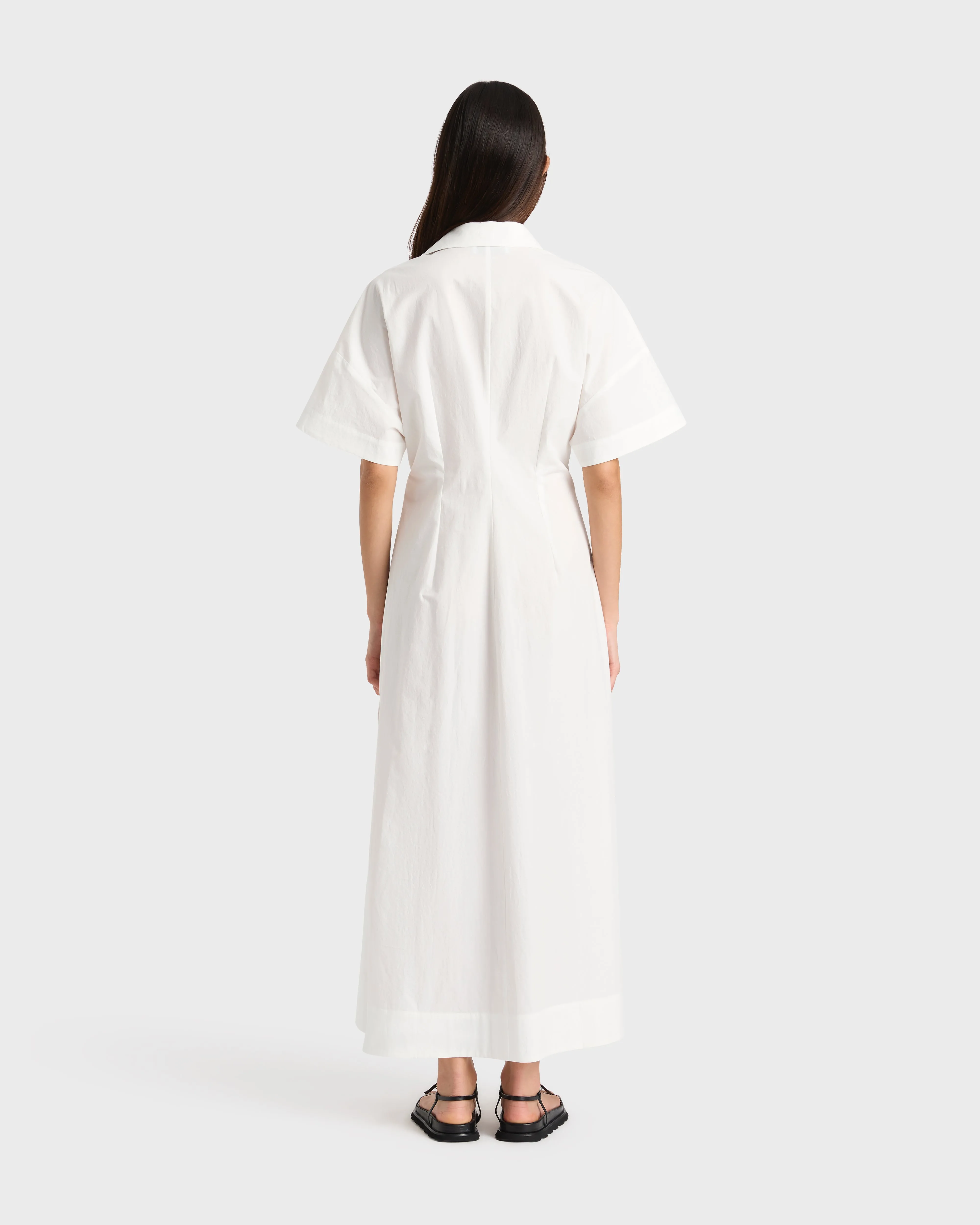 Kyoto Lace Front Shirt Dress - White sold by Bondi Born product image thumbnail 2