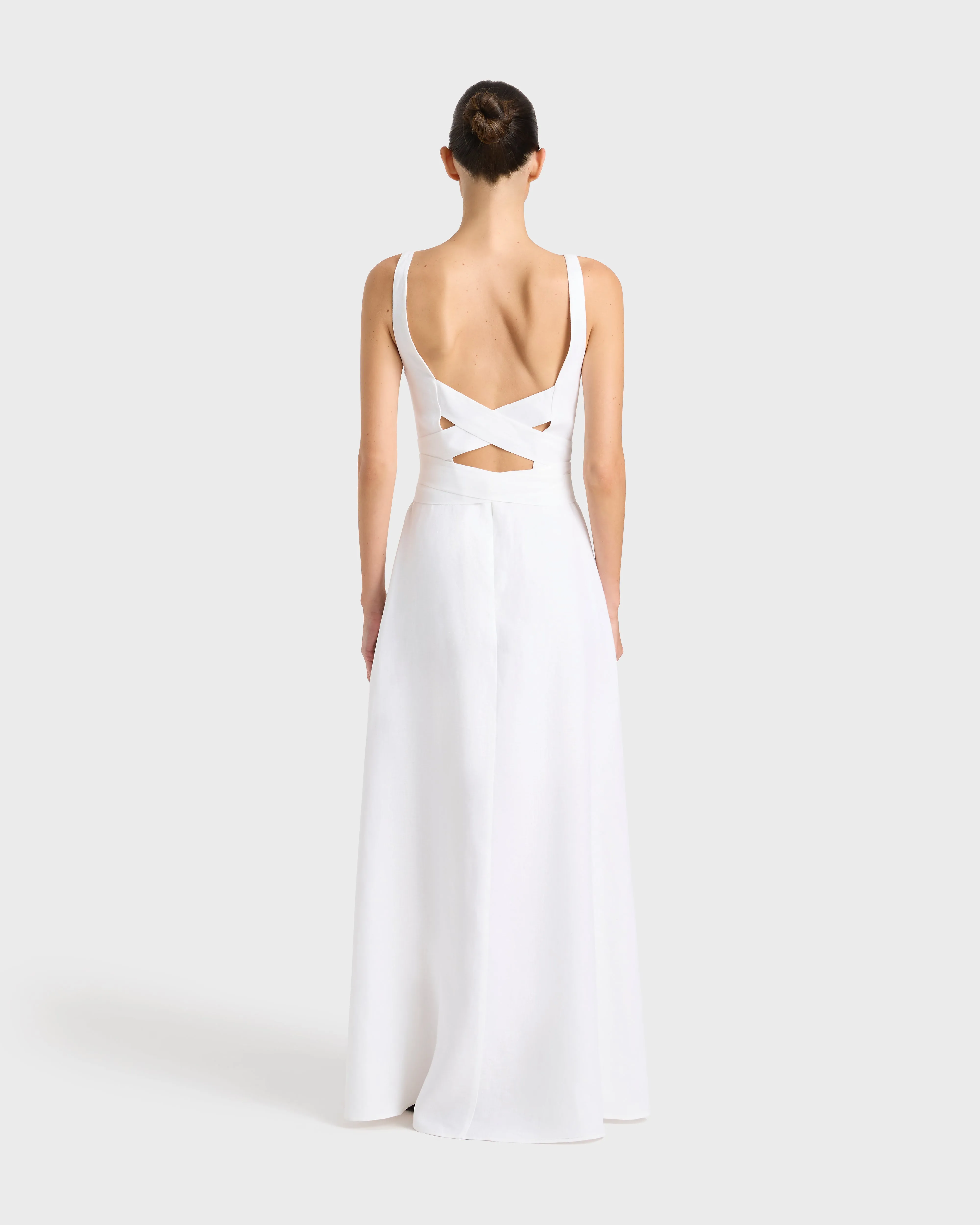 Delphi Tie Back Maxi Dress - White sold by Bondi Born product image thumbnail 2