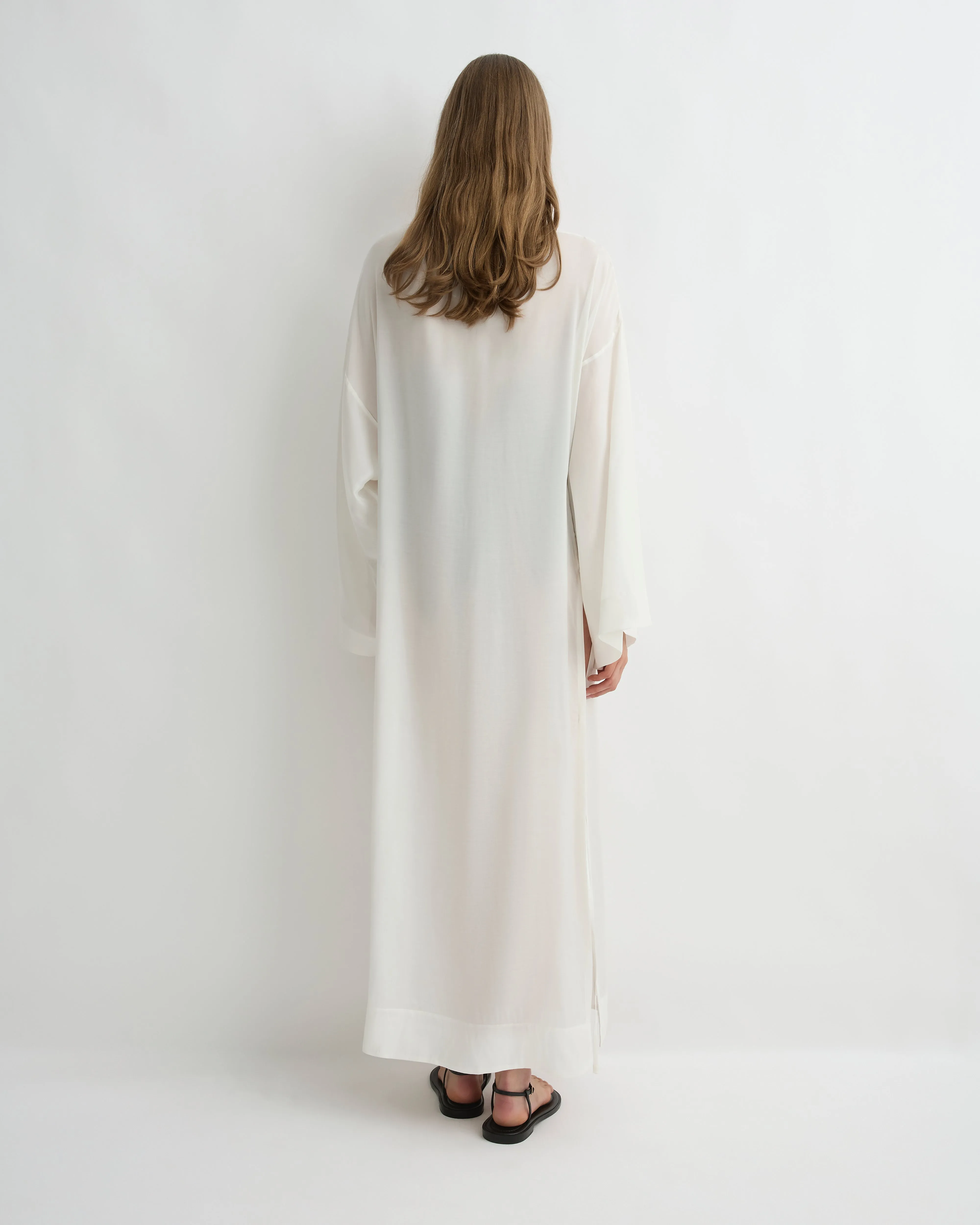 Cremona Tie-Side Maxi Coverup - White sold by Bondi Born product image thumbnail 3