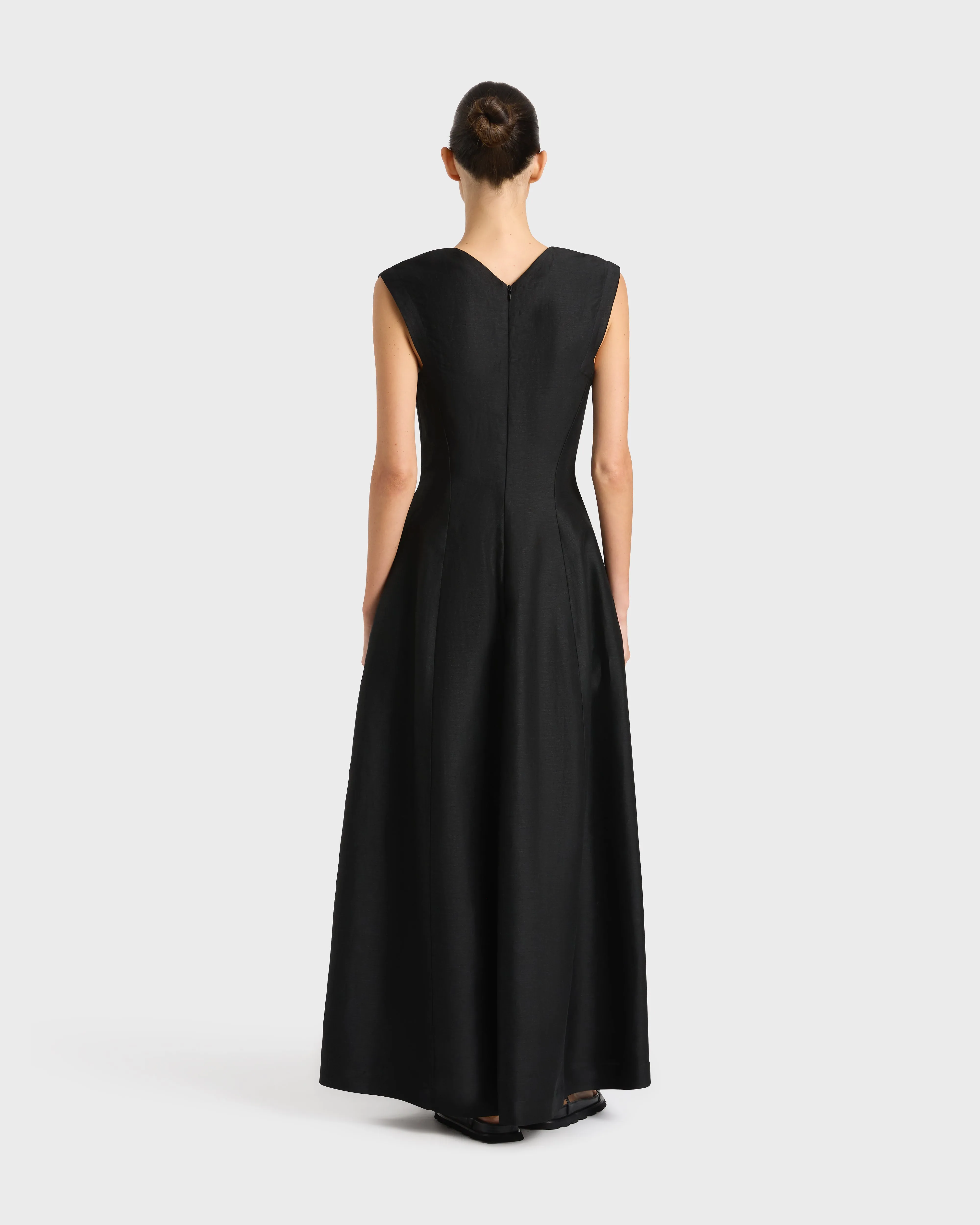 Bormio V Neck Midi Dress - Black sold by Bondi Born product image thumbnail 2