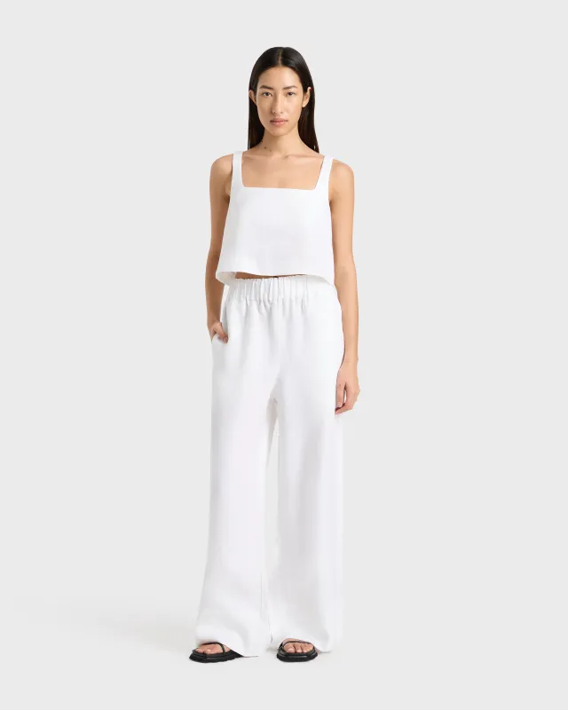 Delphi Cropped Top - White made by Bondi Born