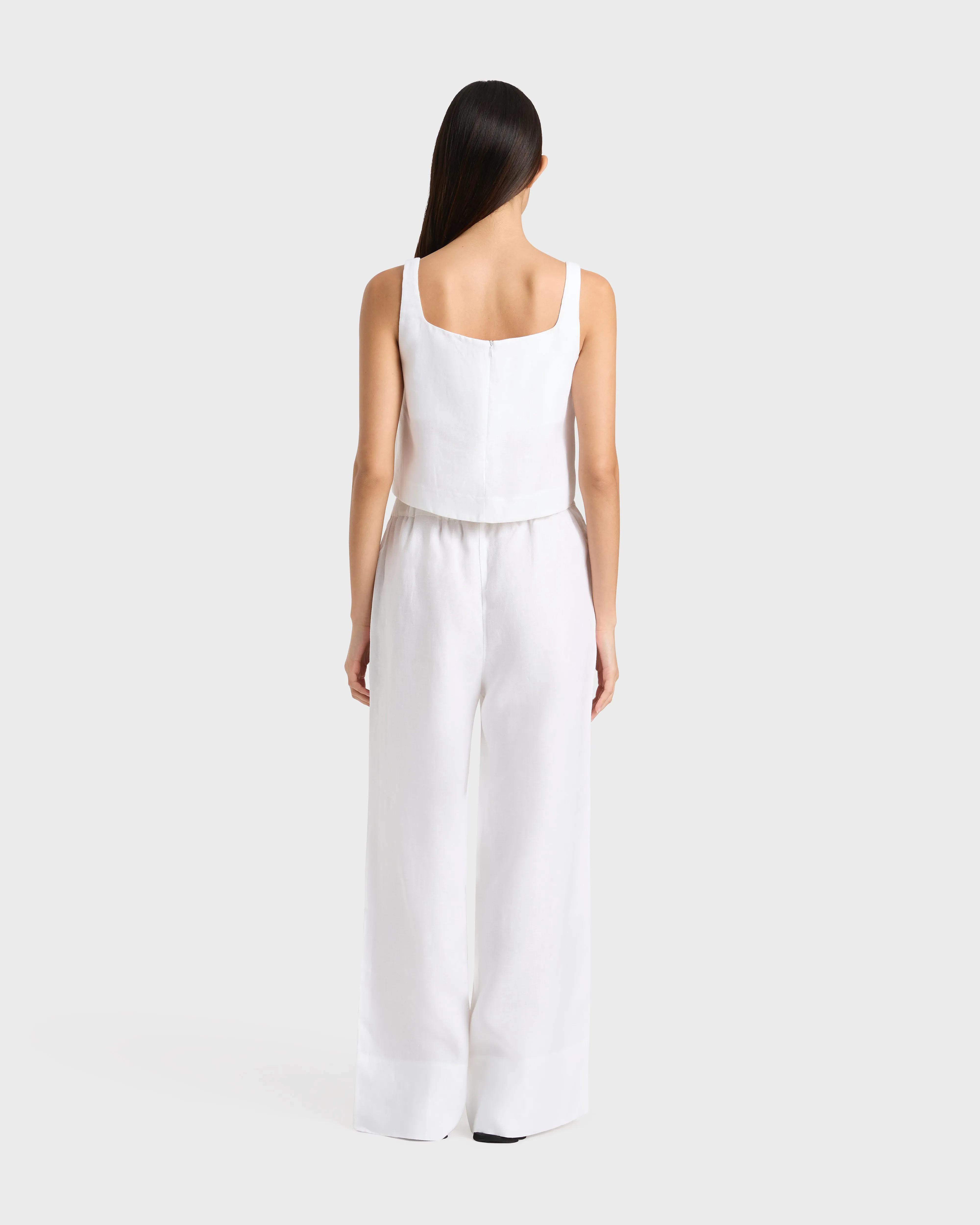 Delphi Cropped Top - White sold by Bondi Born product image thumbnail 2