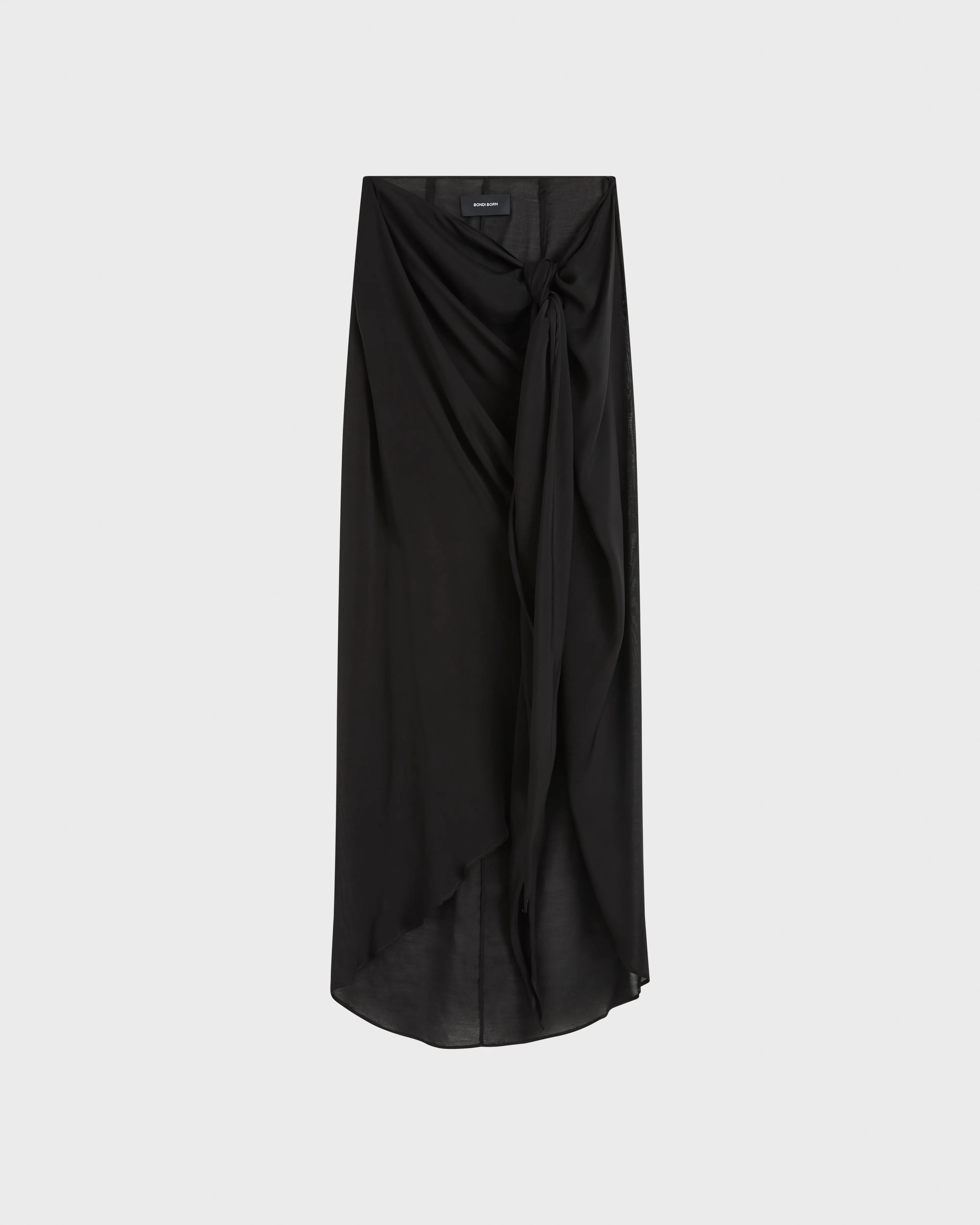 Cremona Tie-Front Sarong - Black sold by Bondi Born product image thumbnail 5