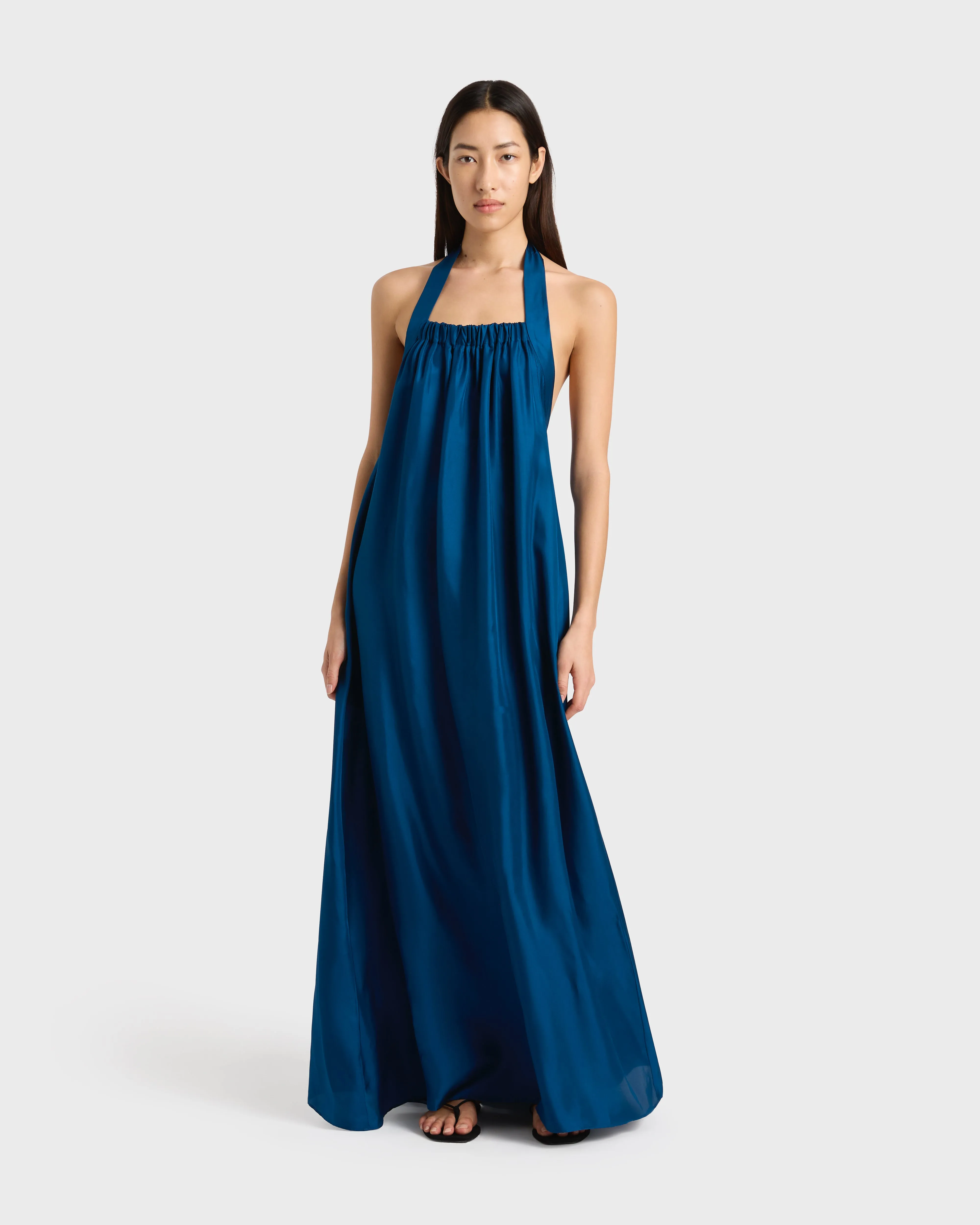 Marfa Silk Halter Maxi Dress - Tropico sold by Bondi Born