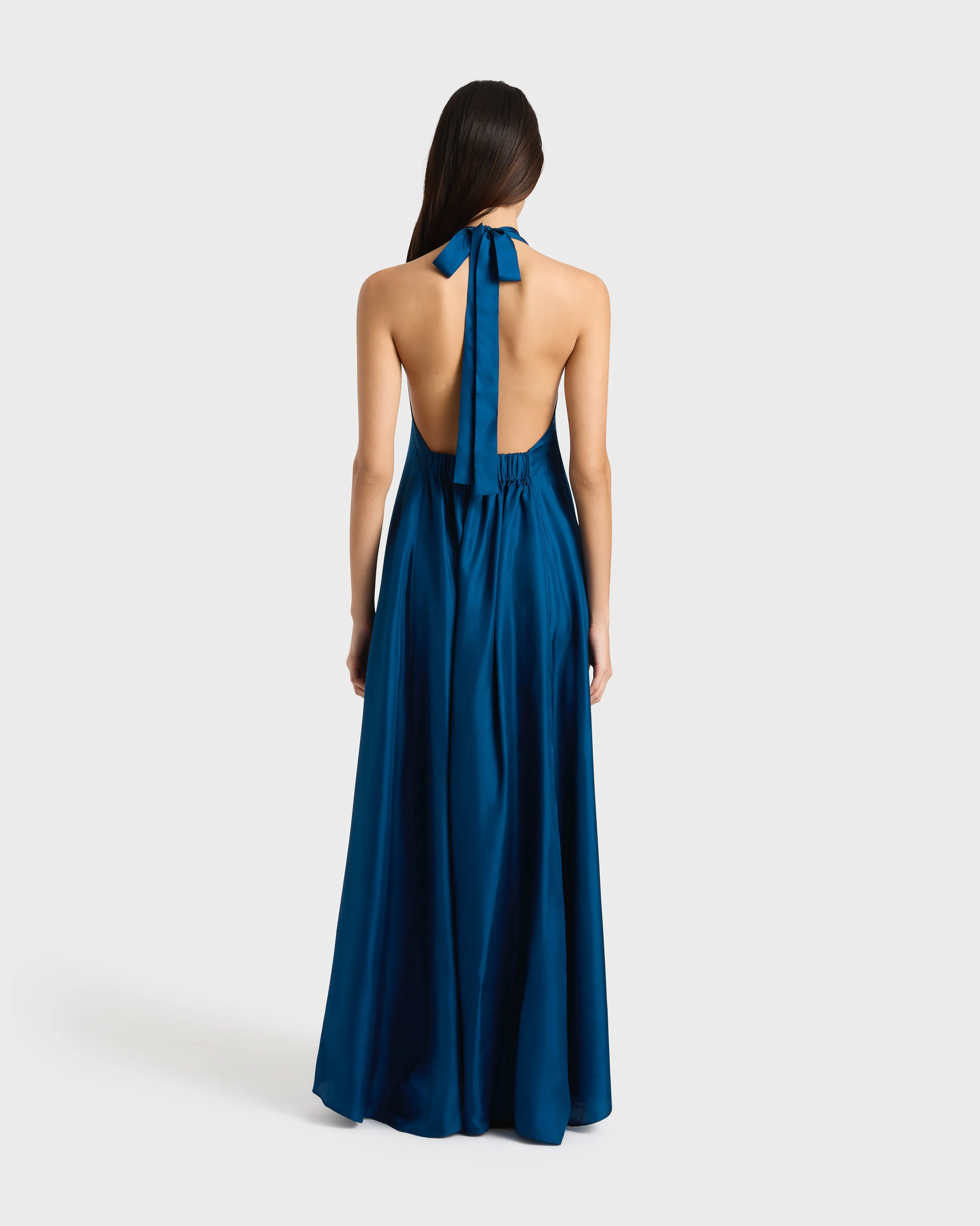 Marfa Silk Halter Maxi Dress - Tropico sold by Bondi Born product image thumbnail 2