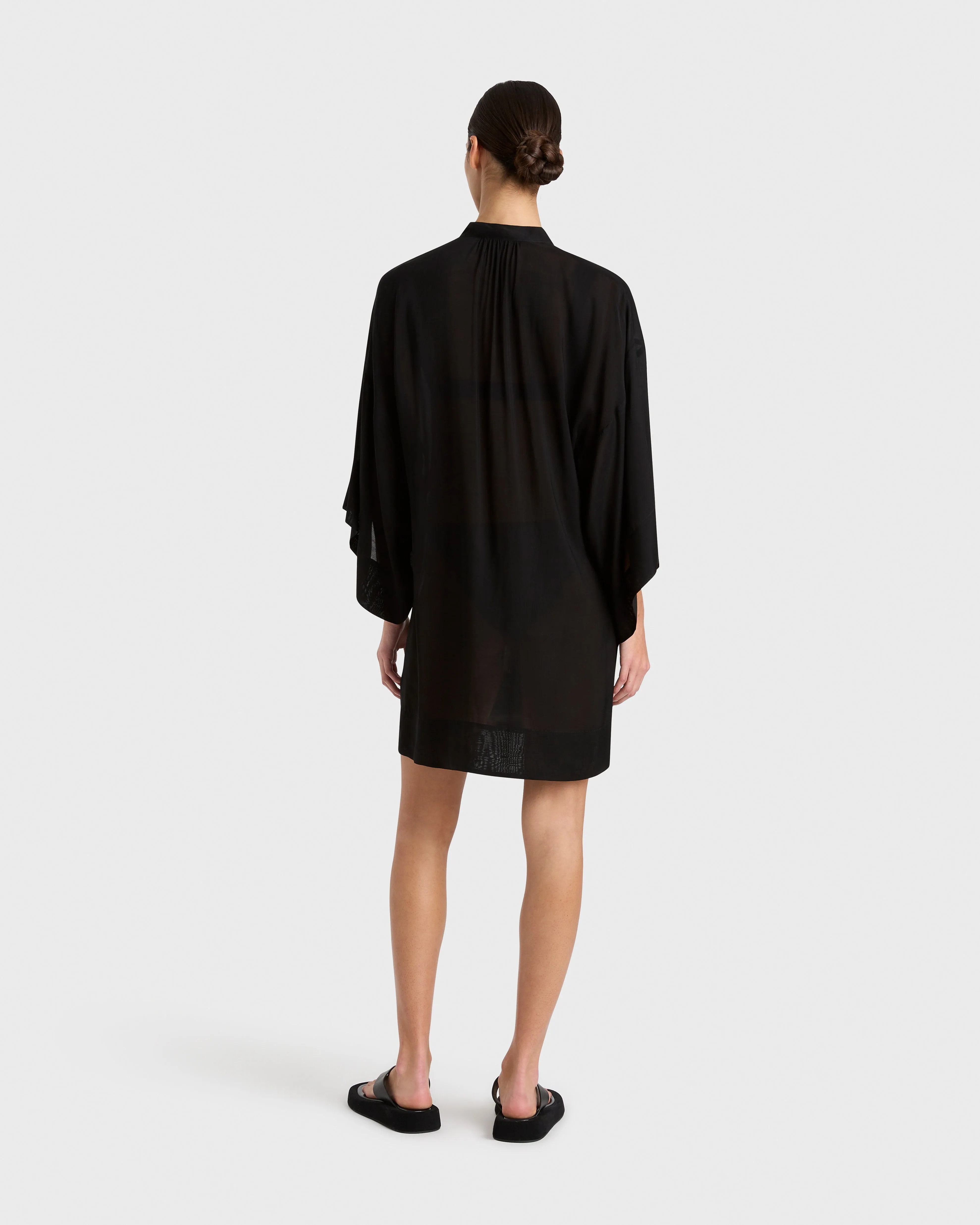 Cremona Mini Kimono Coverup - Black sold by Bondi Born product image thumbnail 3