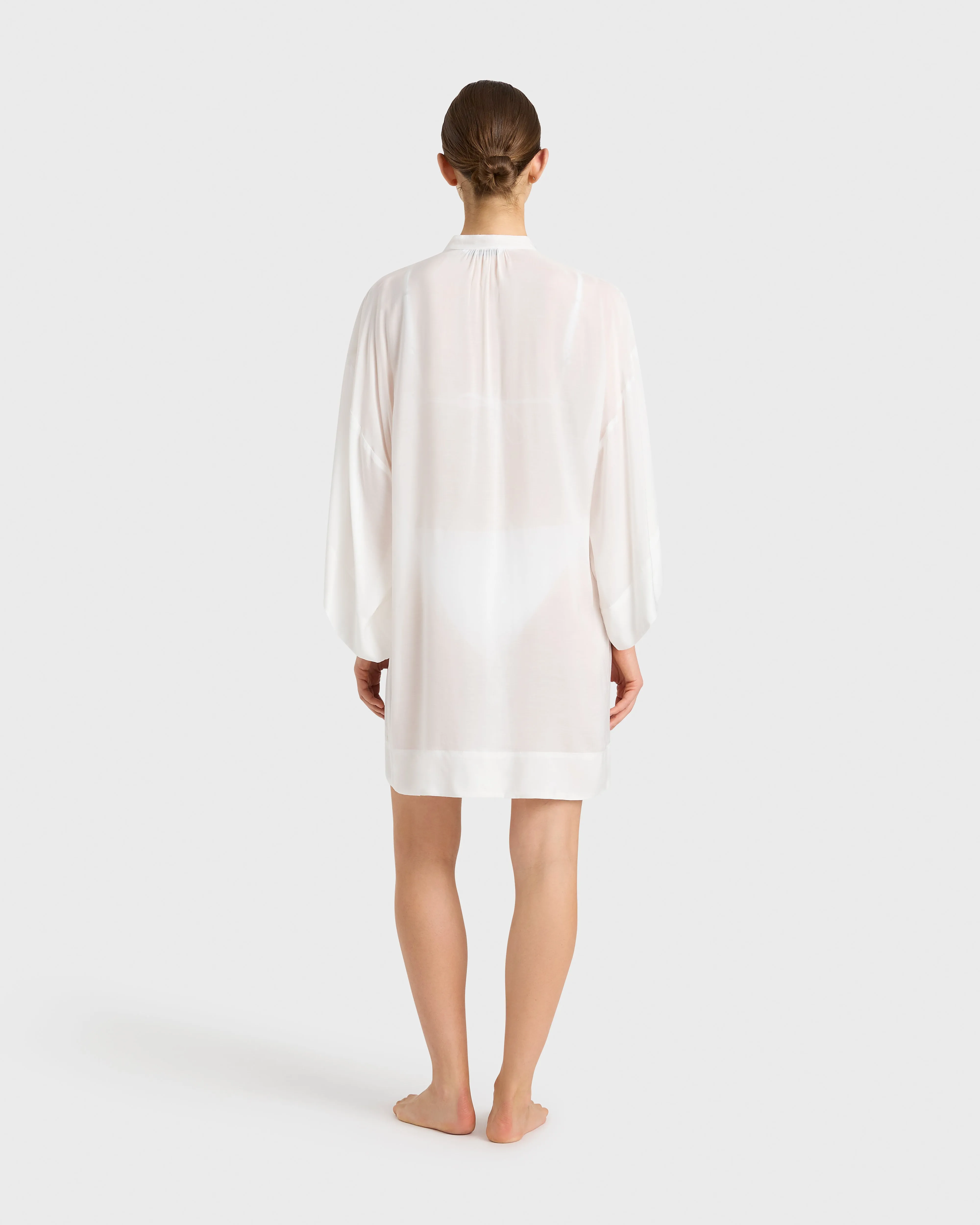 Cremona Mini Kimono Coverup - White sold by Bondi Born product image thumbnail 3