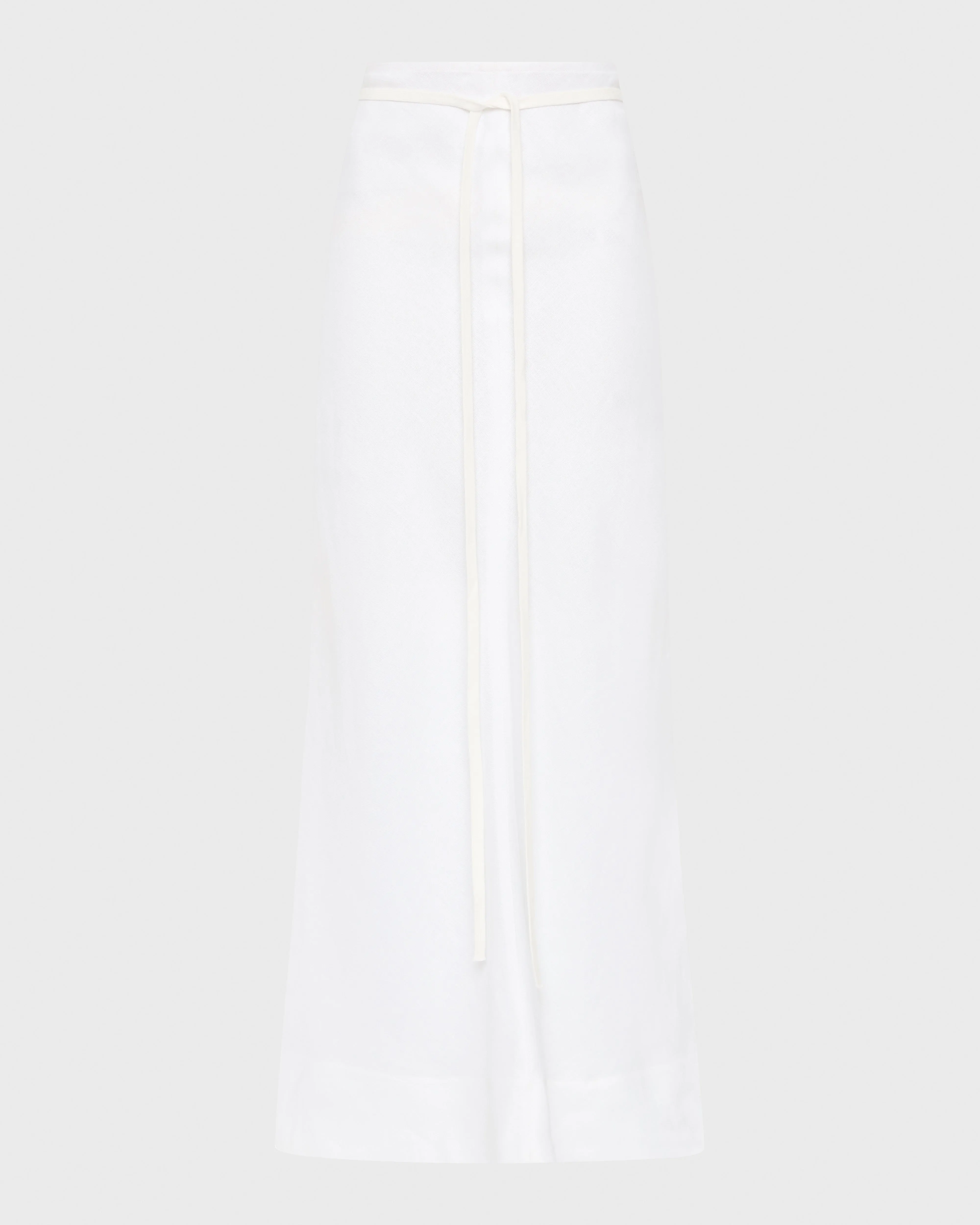 Delphi Bias Cut Linen Maxi Skirt - White sold by Bondi Born product image thumbnail 4