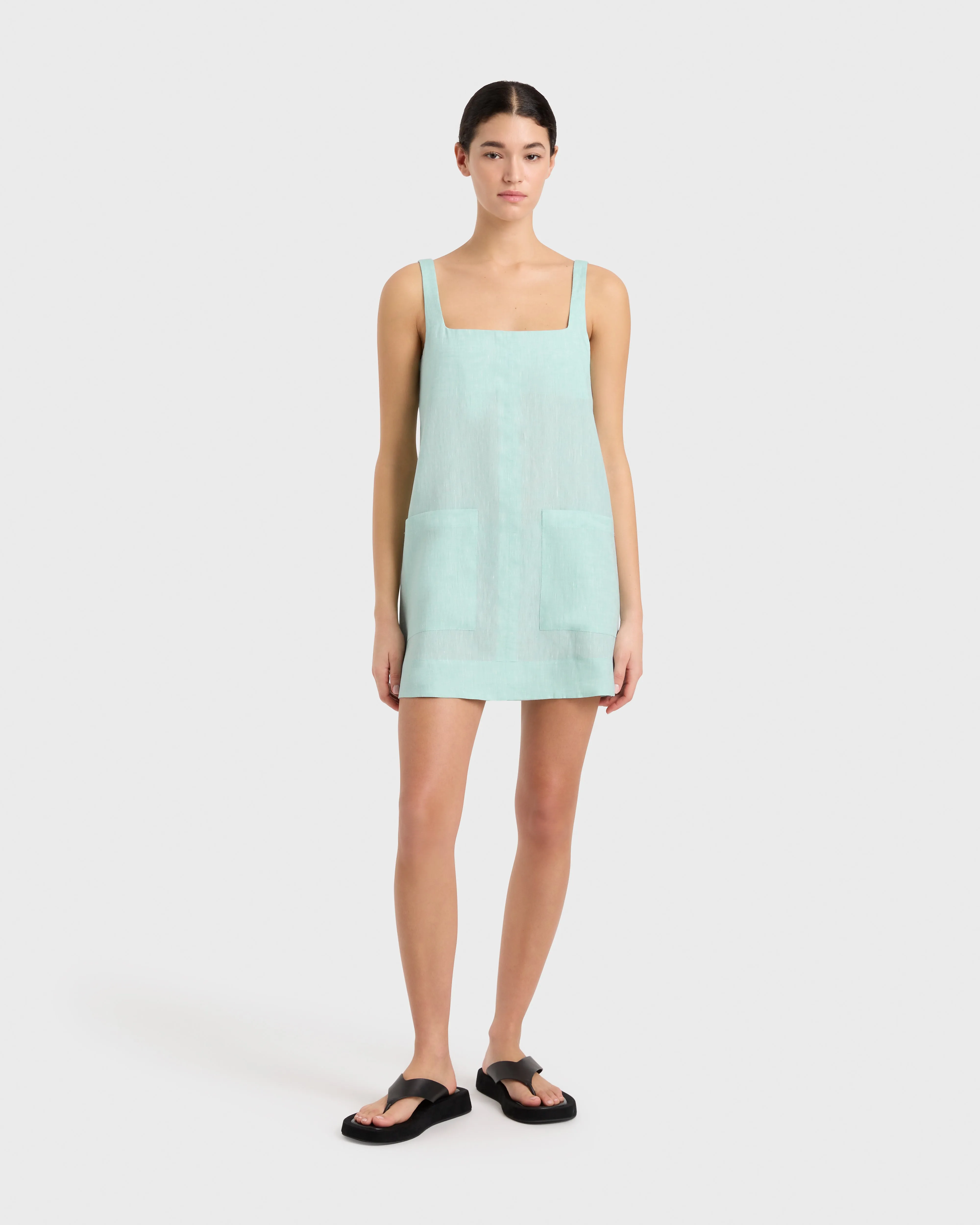 Leiden A-Line Mini Dress - Mint sold by Bondi Born