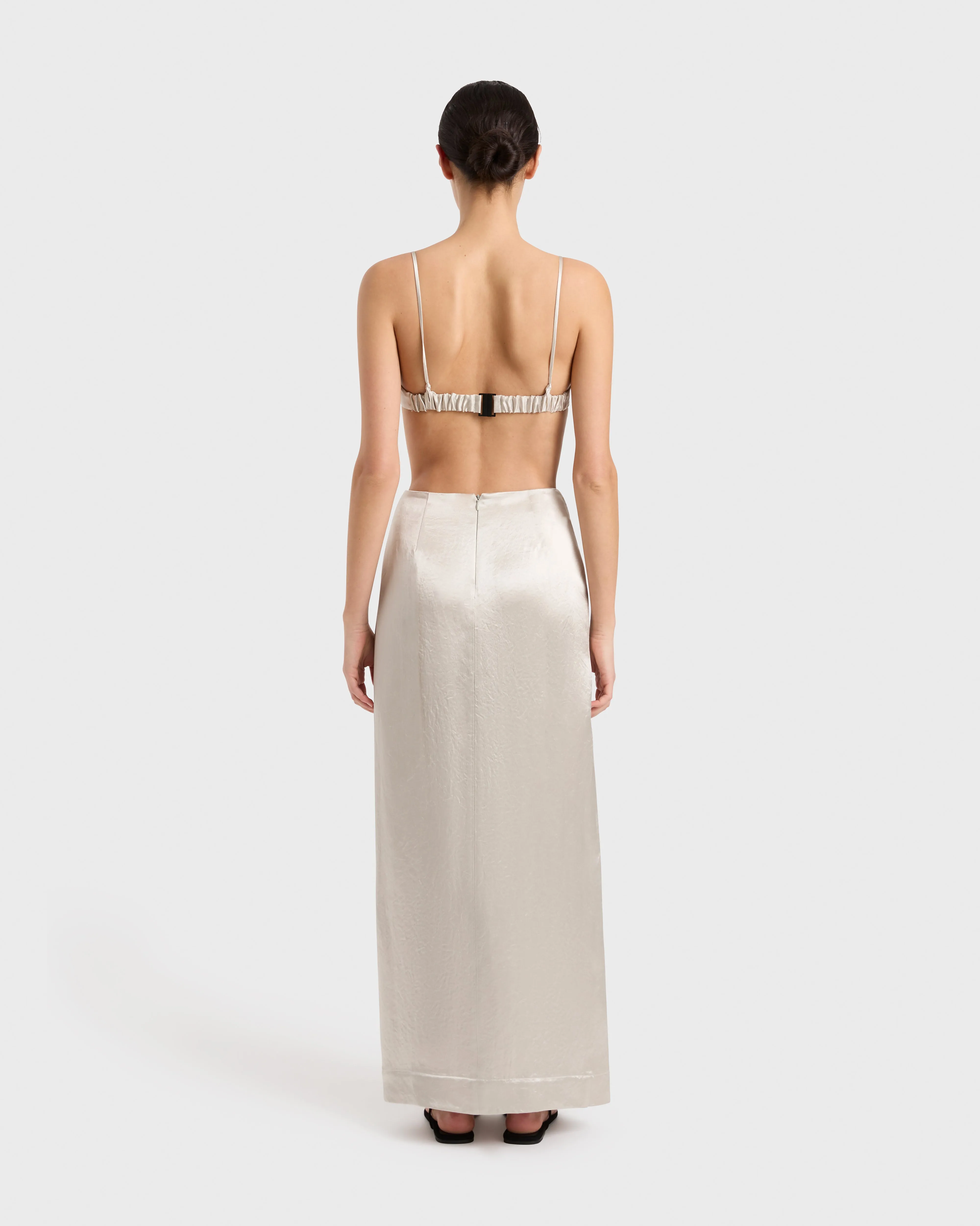 Kobe Satin Slimline Bodice - Silver sold by Bondi Born product image thumbnail 3