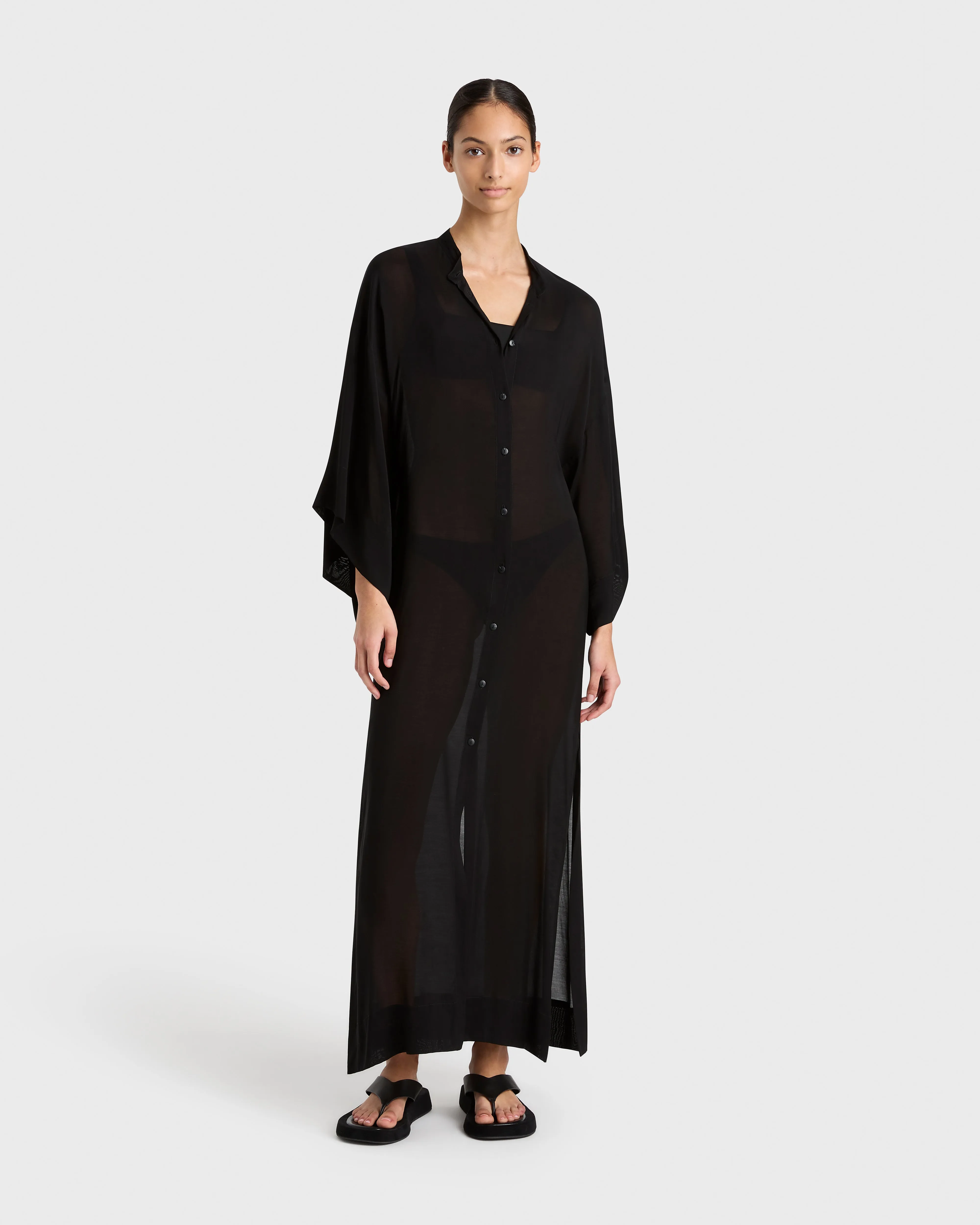 Cremona Kimono Sleeve Coverup - Black sold by Bondi Born