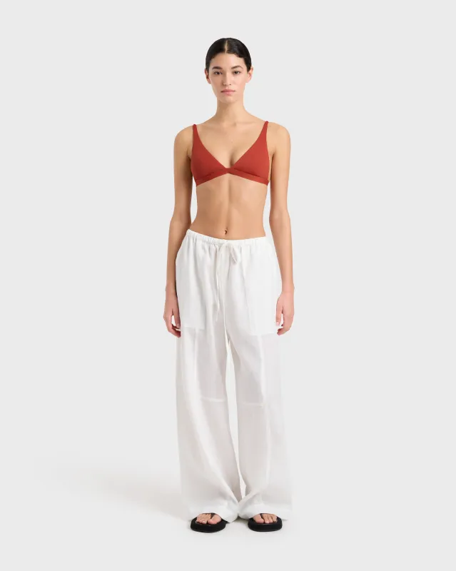 Leiden Relaxed Pant - White sold by Bondi Born