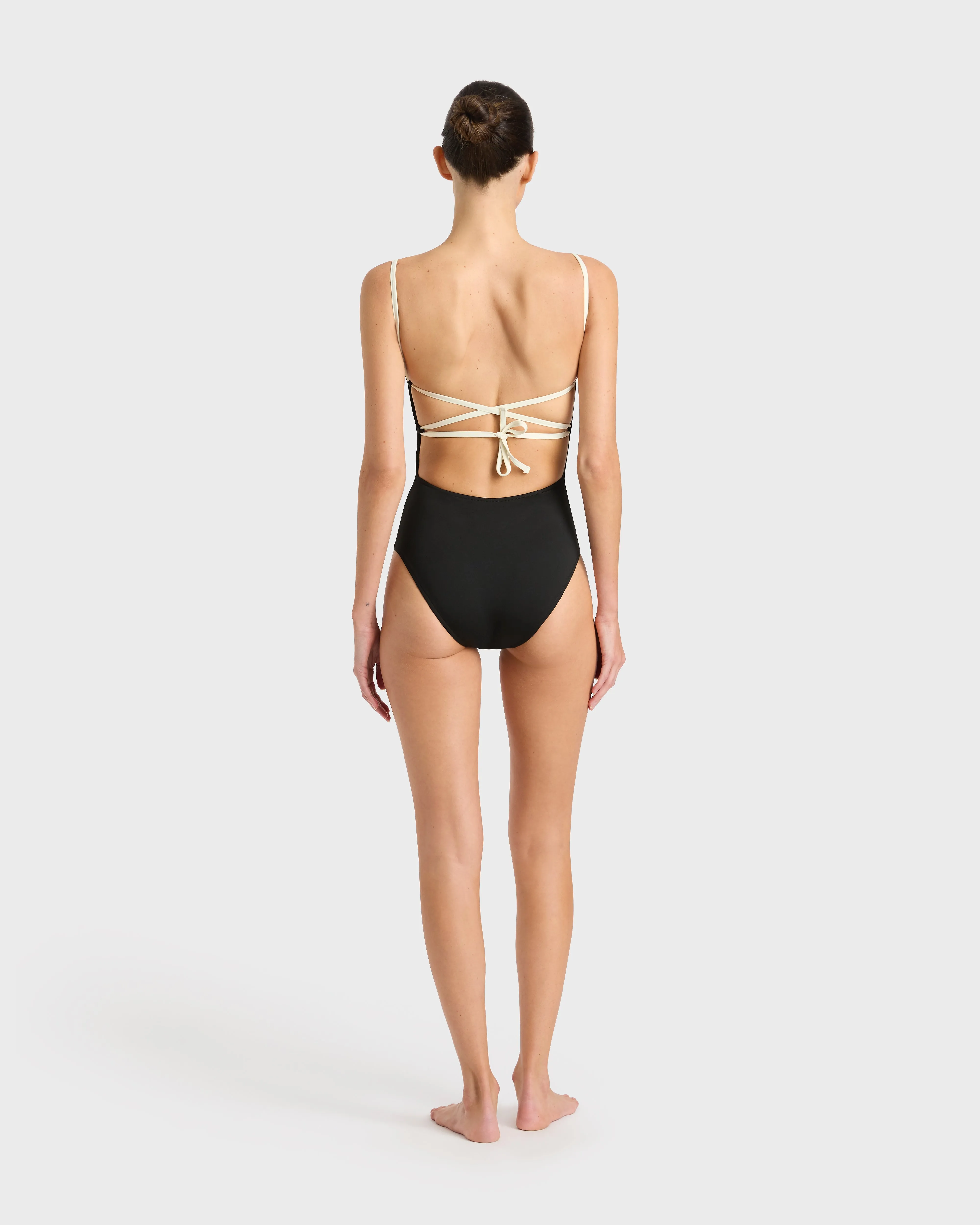 Bianca One Piece - Black & Porcelain (Embodee™) sold by Bondi Born product image thumbnail 2