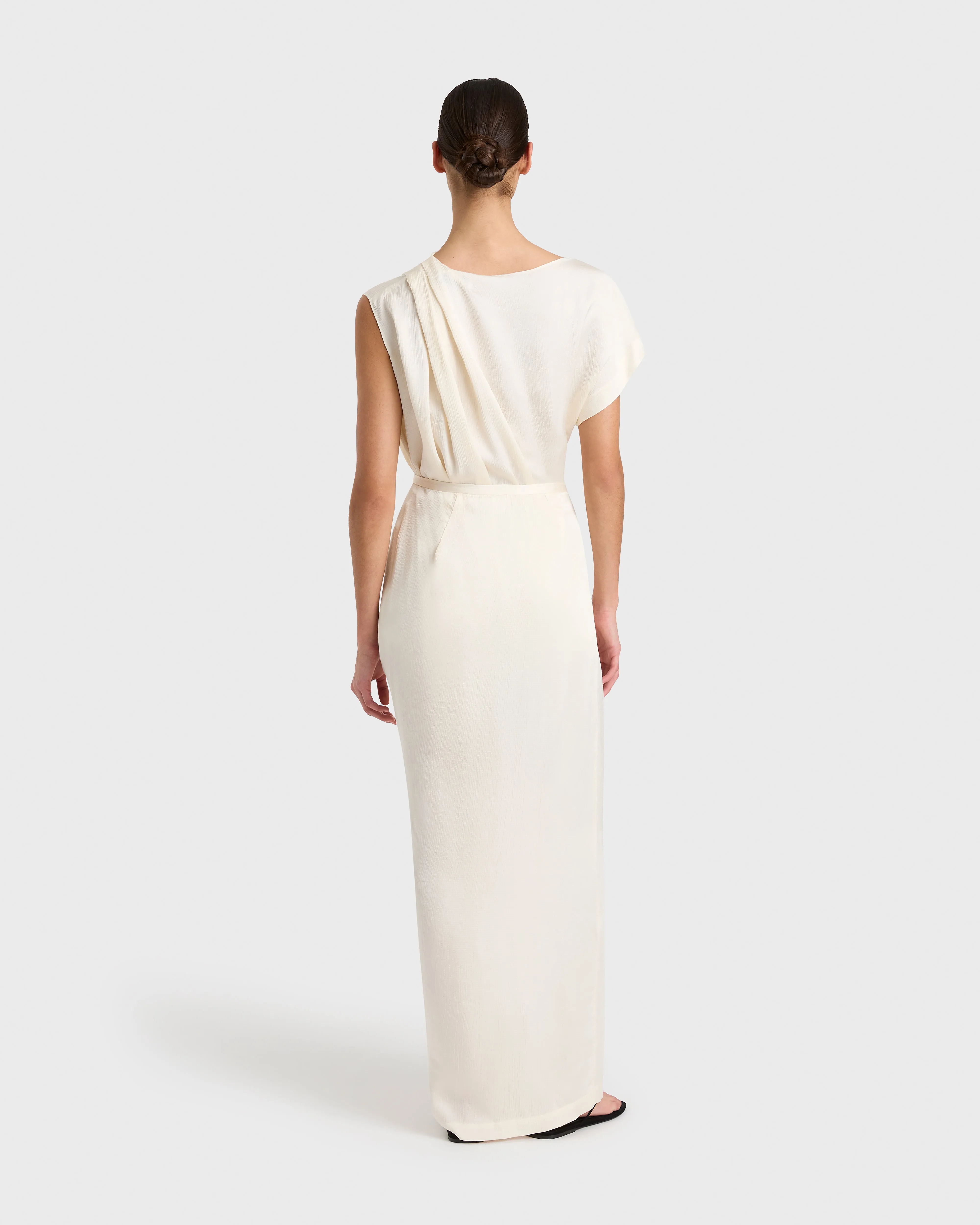 Ardea Draped Shoulder Top - Pearl sold by Bondi Born product image thumbnail 2