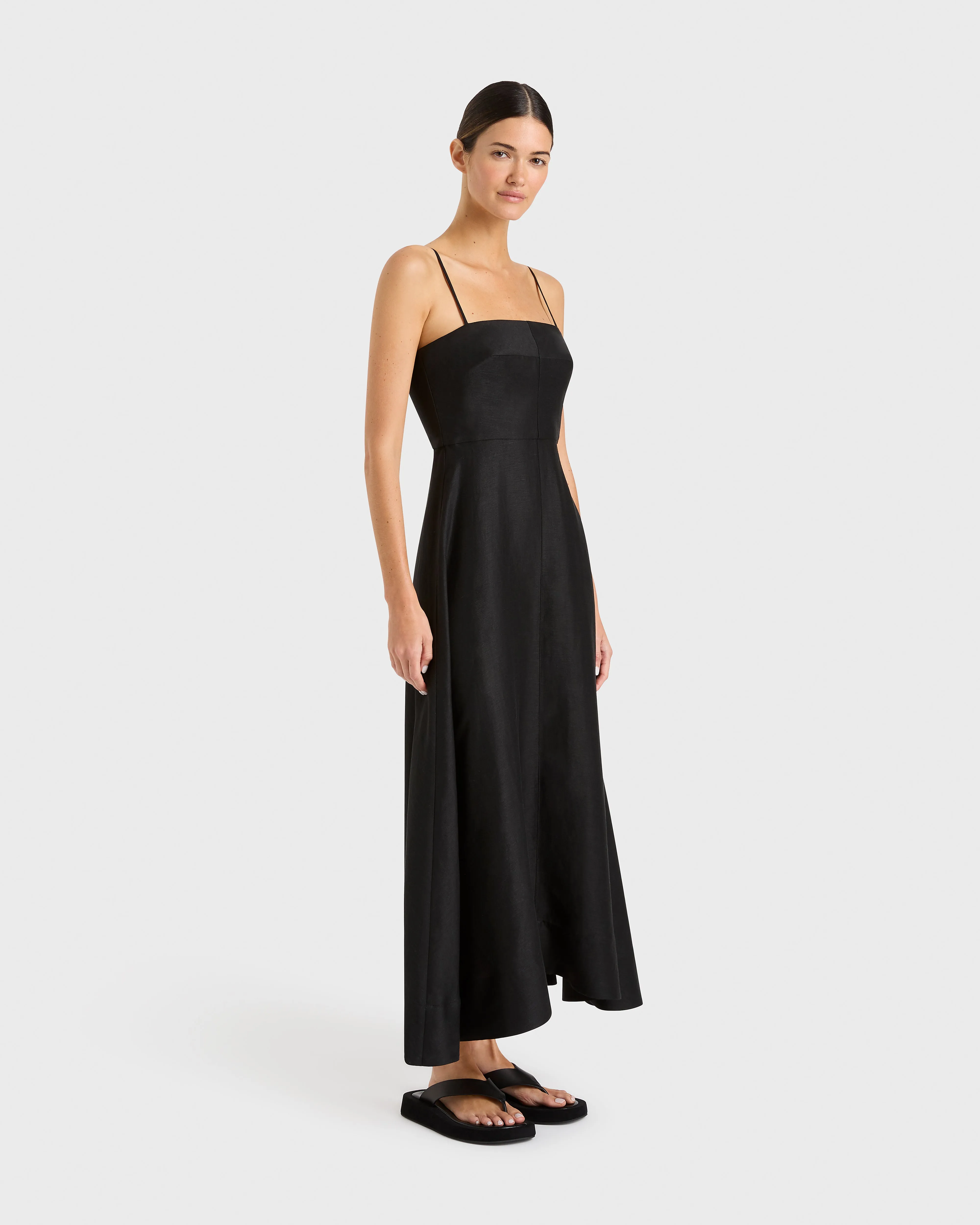 Bormio Flared Maxi Dress - Black sold by Bondi Born product image thumbnail 2
