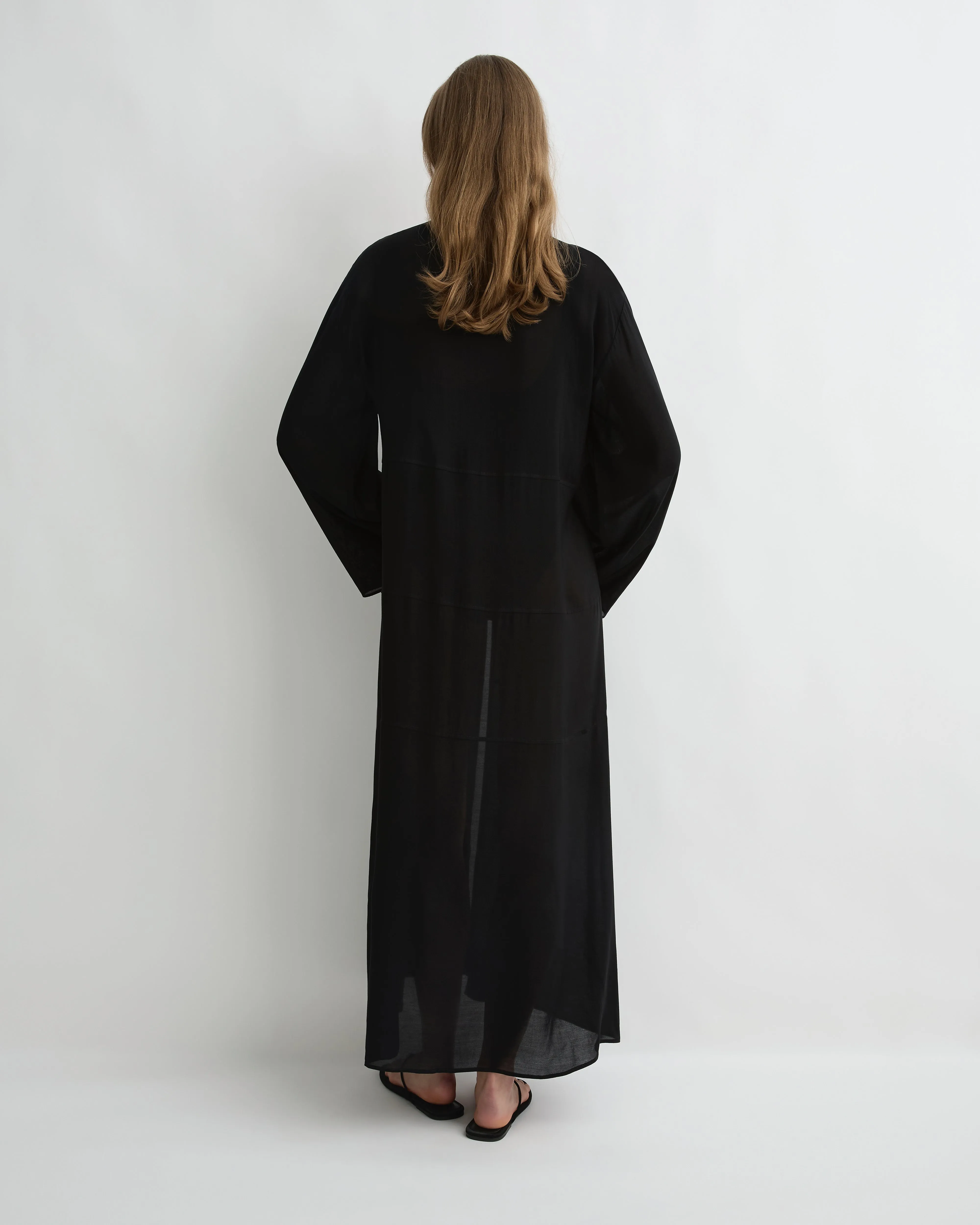 Cremona Tie-Front Maxi Coverup - Black sold by Bondi Born product image thumbnail 4