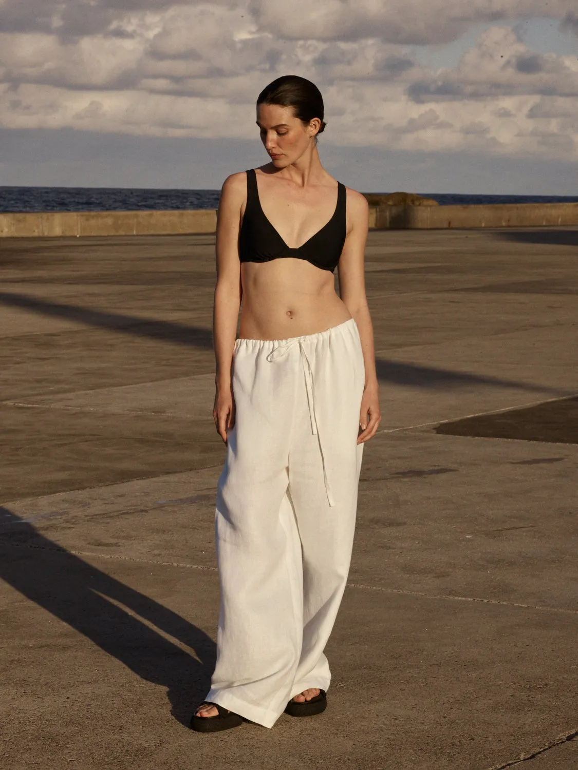 Delphi Drawstring Pant - White sold by Bondi Born product image thumbnail 2