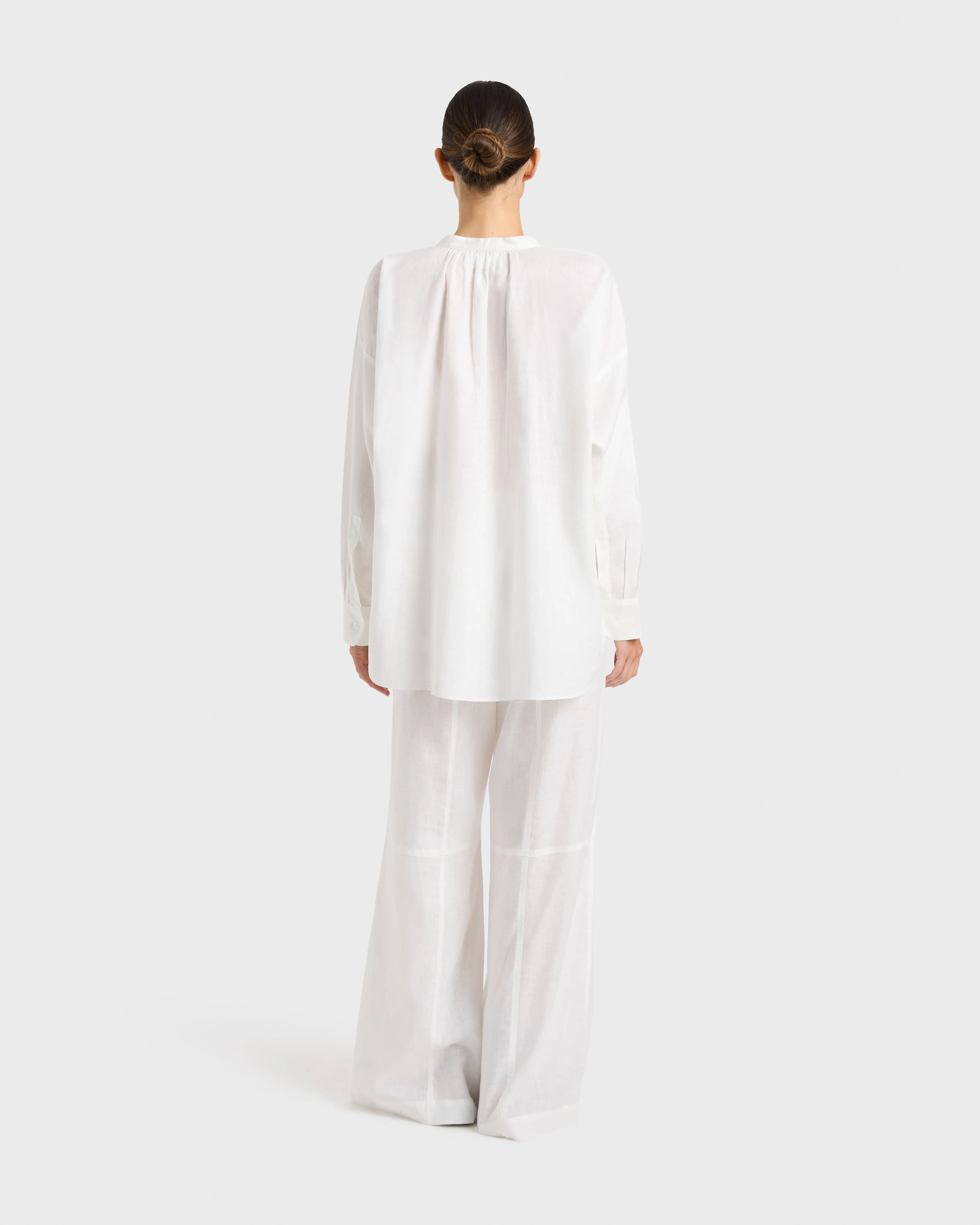 Leiden Long Sleeve Shirt - White sold by Bondi Born product image thumbnail 3