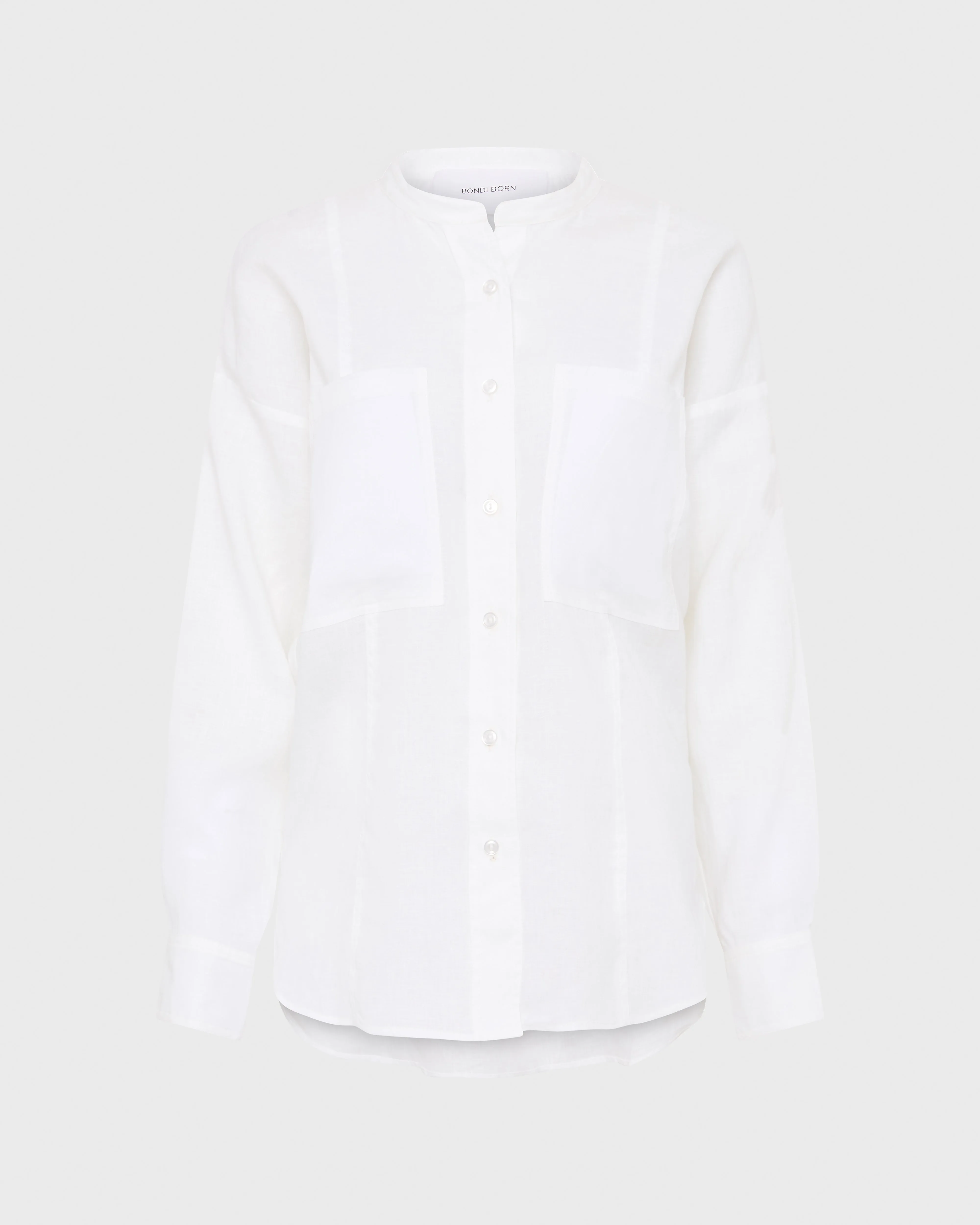 Leiden Long Sleeve Shirt - White sold by Bondi Born product image thumbnail 4