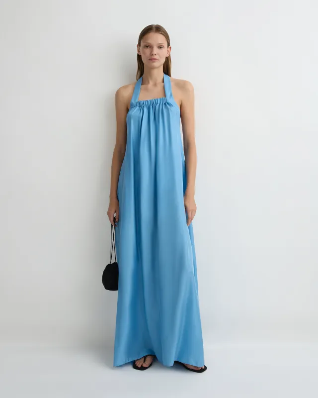 Marfa Silk Halter Maxi Dress - Dusk sold by Bondi Born