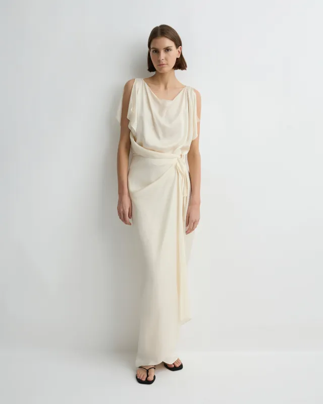 Ardea Wrap Dress - Pearl sold by Bondi Born