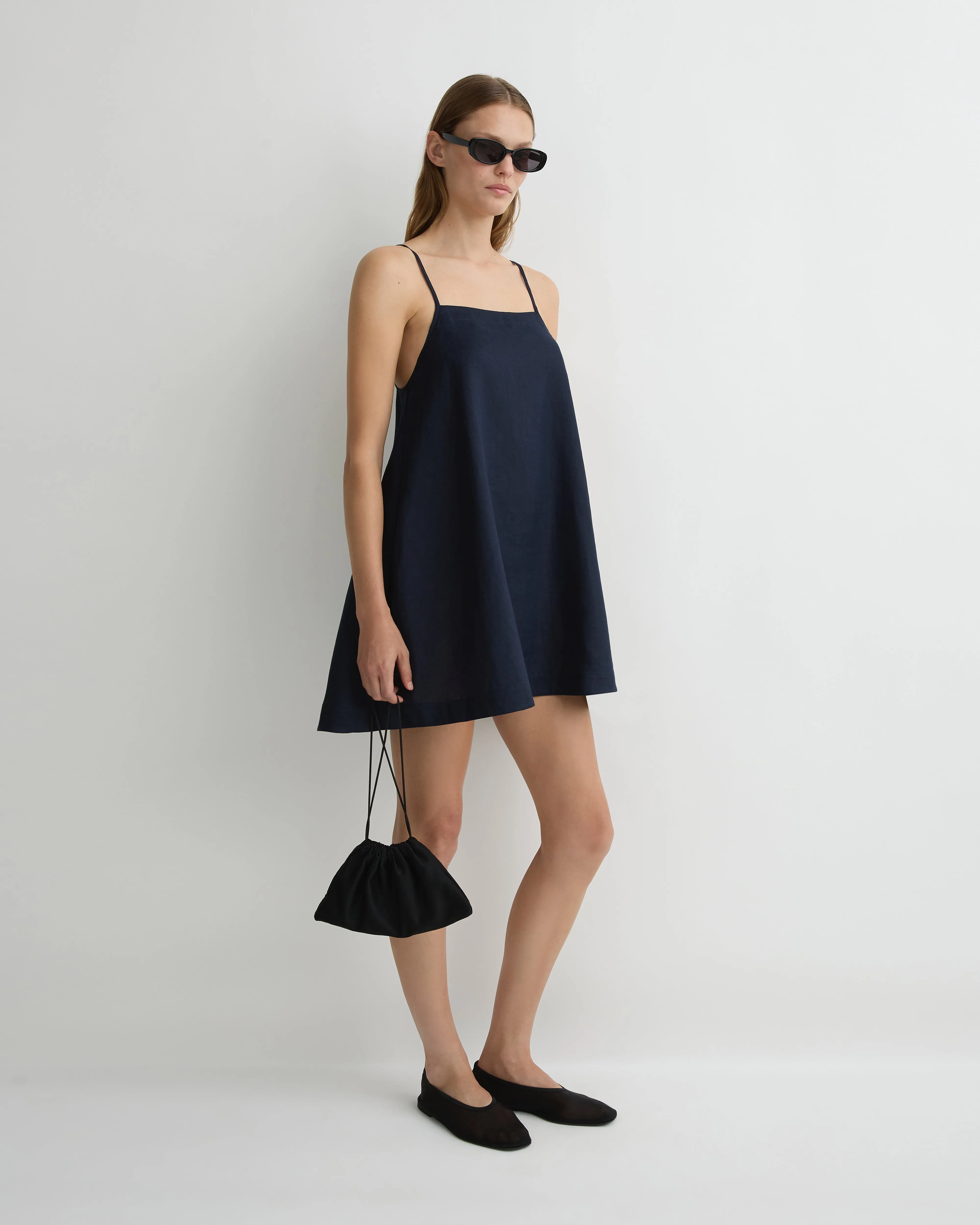 Leiden Flared Mini Dress - Navy sold by Bondi Born product image thumbnail 2