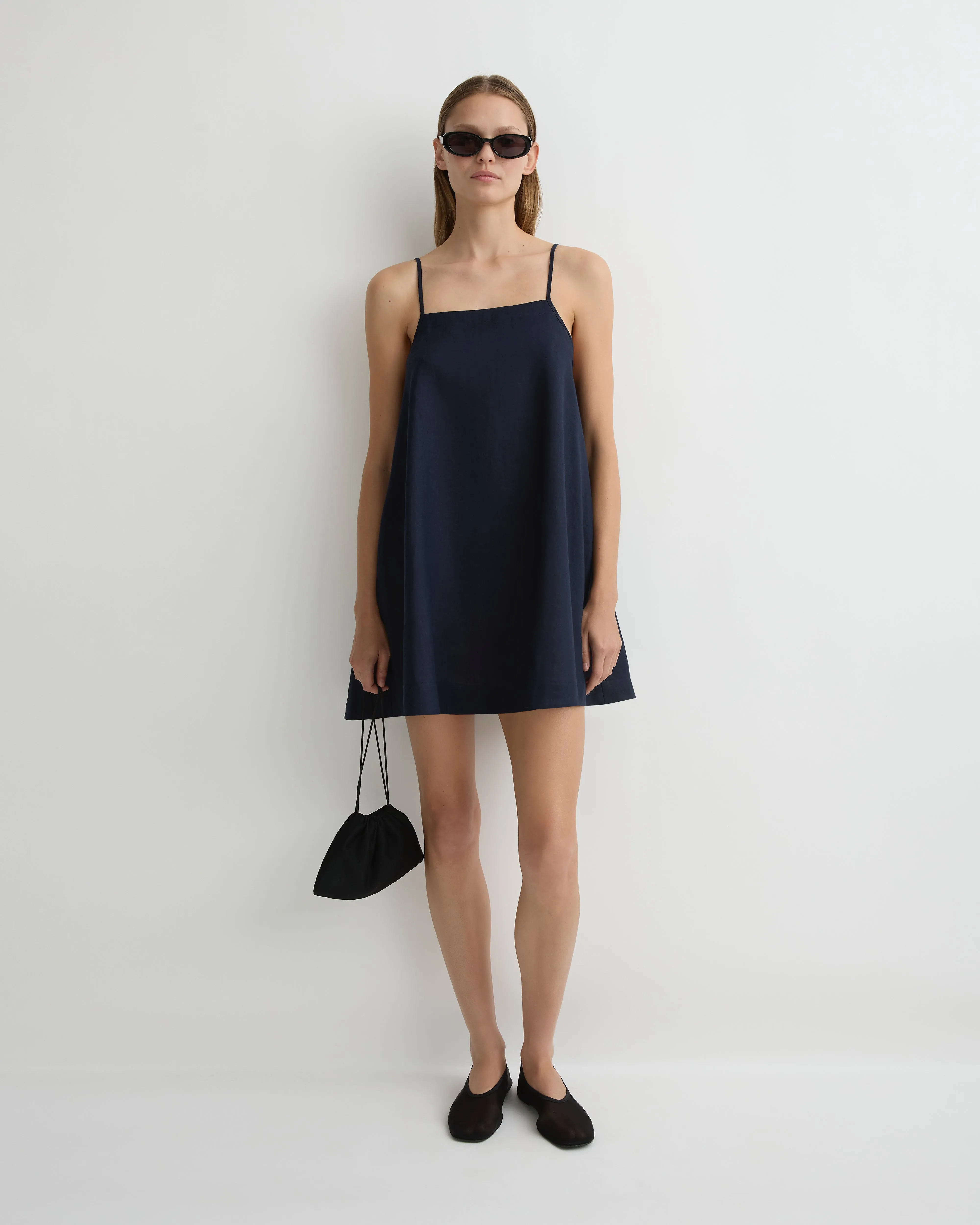 Leiden Flared Mini Dress - Navy sold by Bondi Born