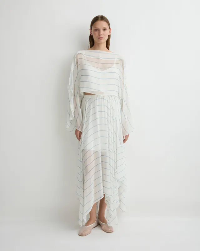 Capri Silk Kimono Top - Smoke Stripe made by Bondi Born