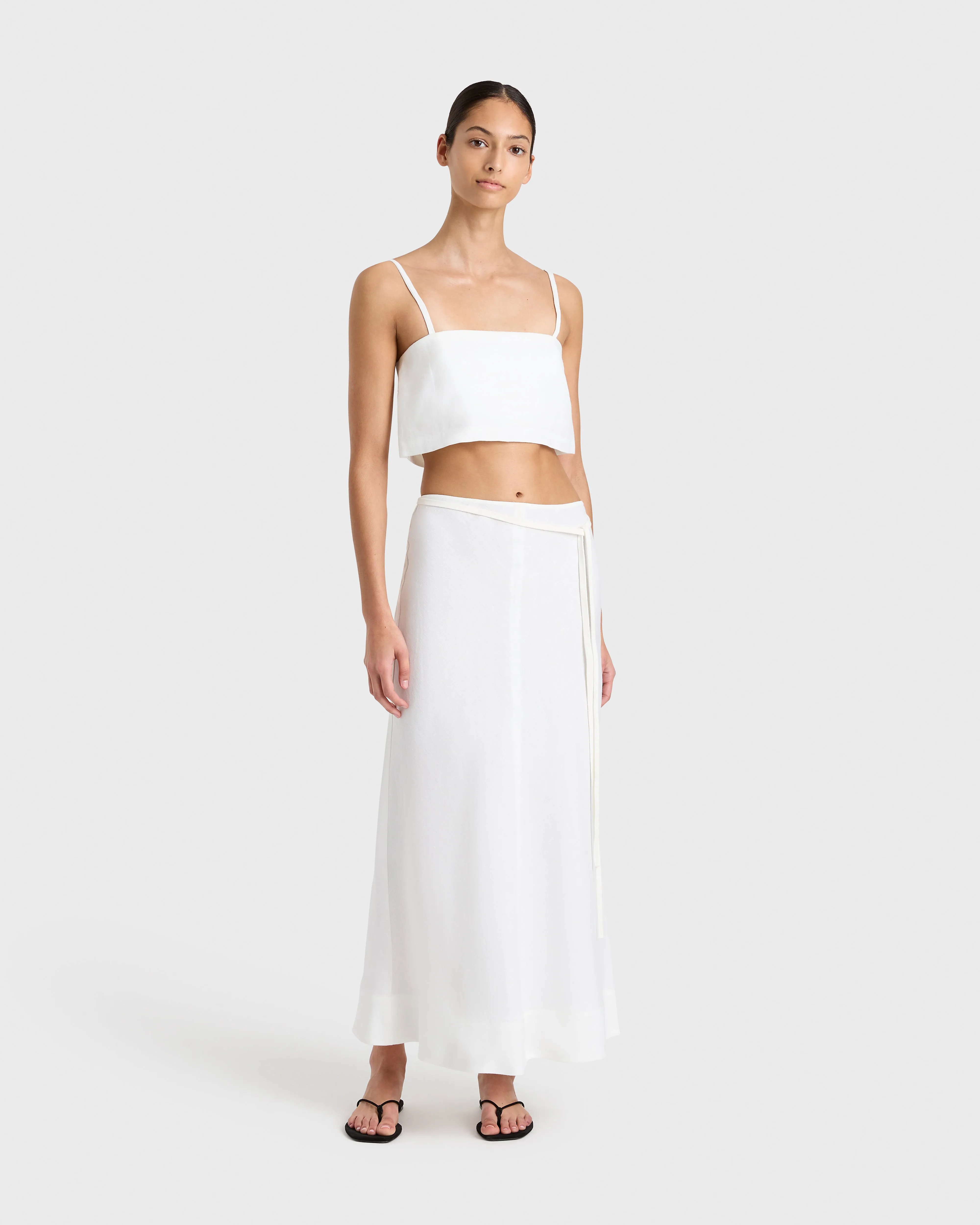 Delphi Crop Bodice - White sold by Bondi Born