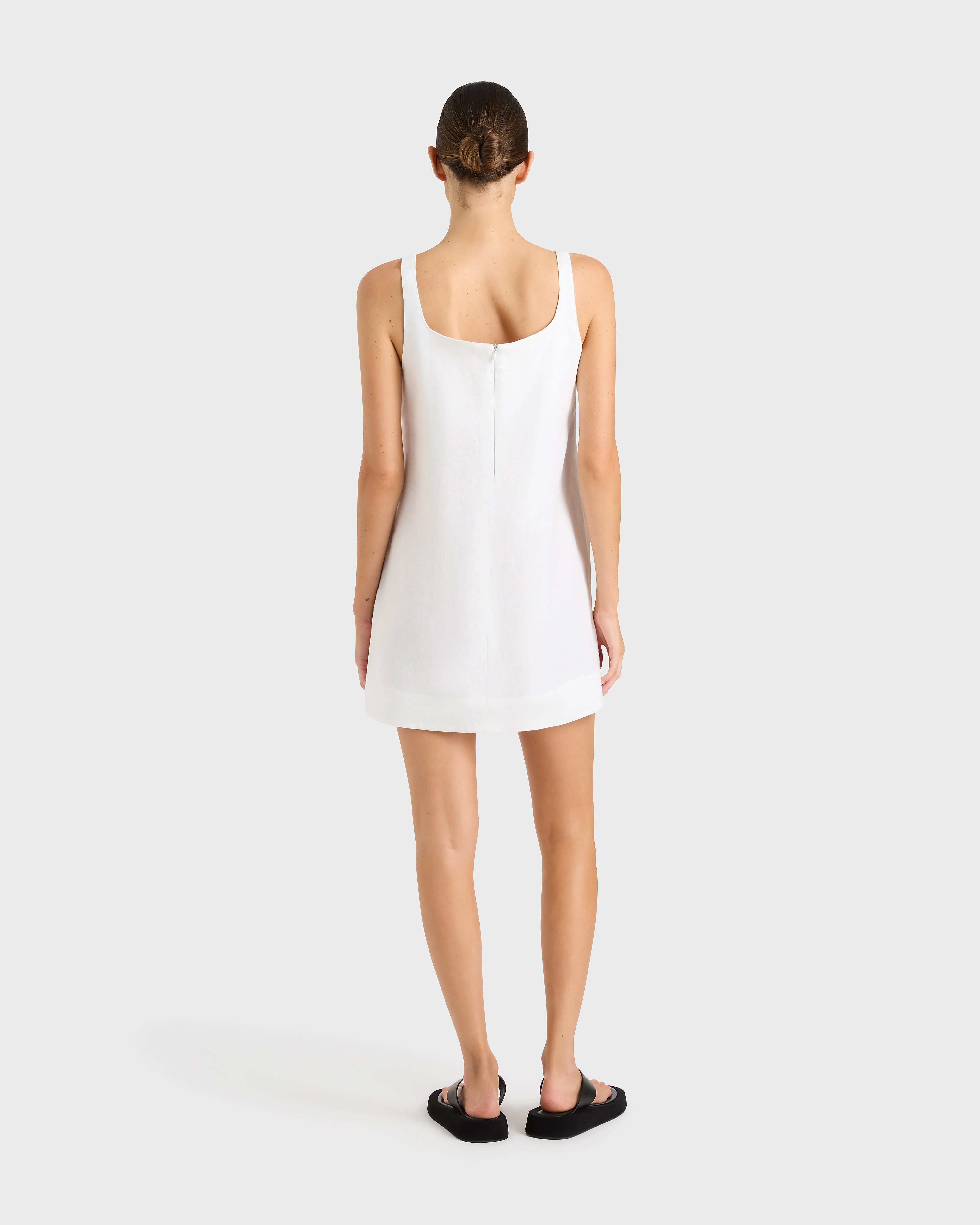 Delphi A-line Mini Dress - White sold by Bondi Born product image thumbnail 3