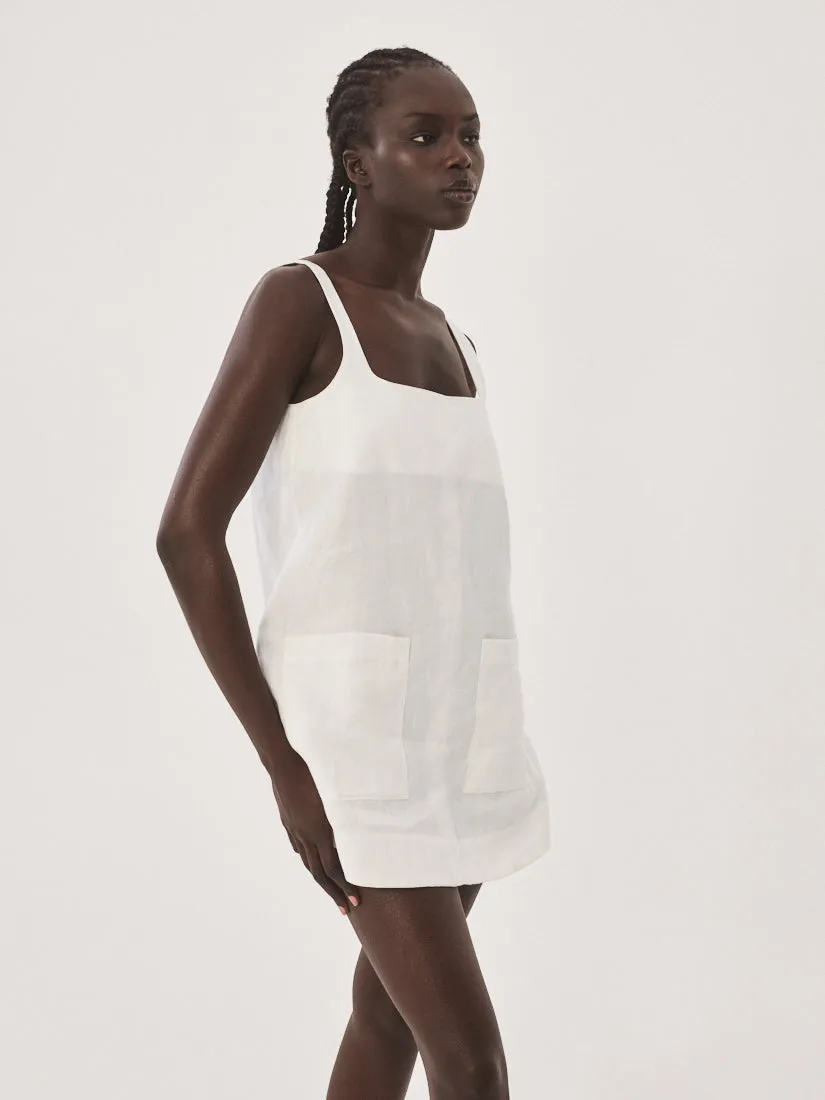 Delphi A-line Mini Dress - White sold by Bondi Born product image thumbnail 2