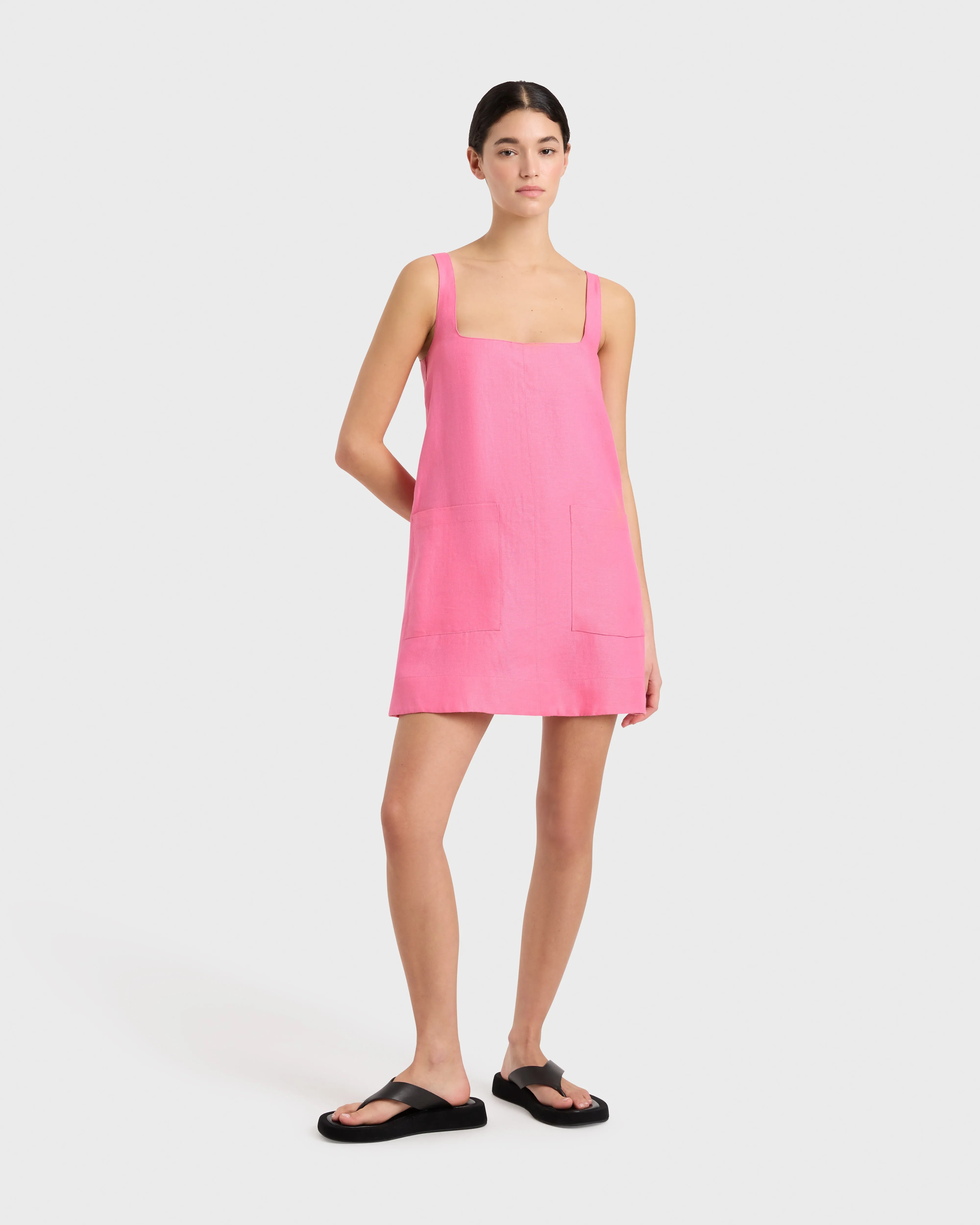 Delphi A-line Mini Dress - Rose sold by Bondi Born