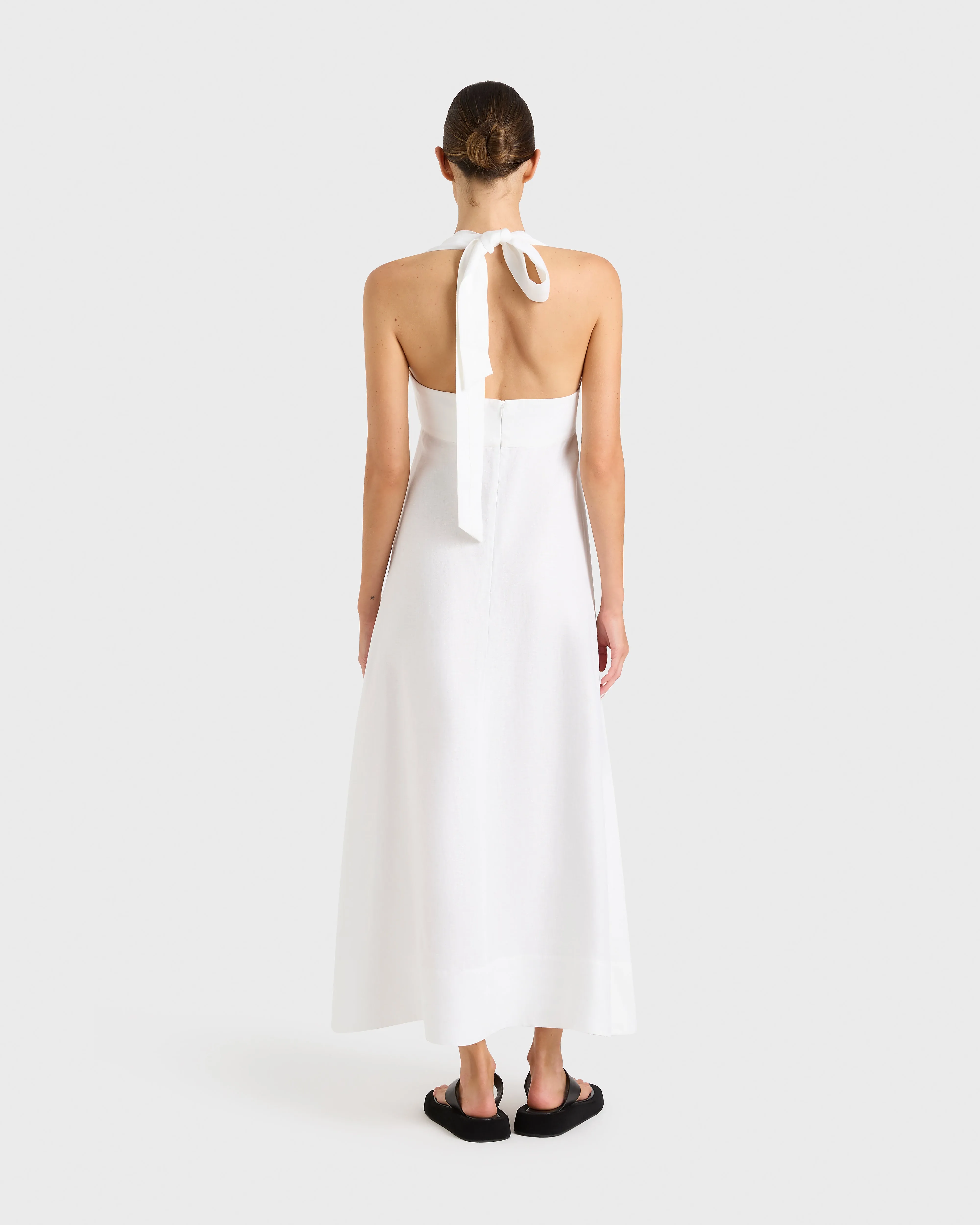 Delphi Halter Maxi Dress - White sold by Bondi Born product image thumbnail 3