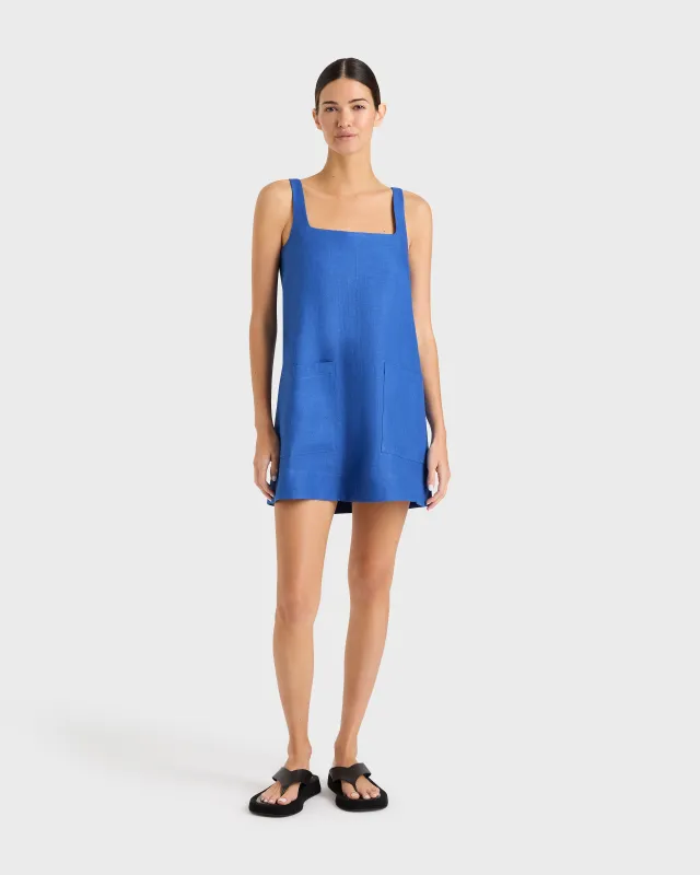 Delphi A-line Mini Dress - Sapphire sold by Bondi Born