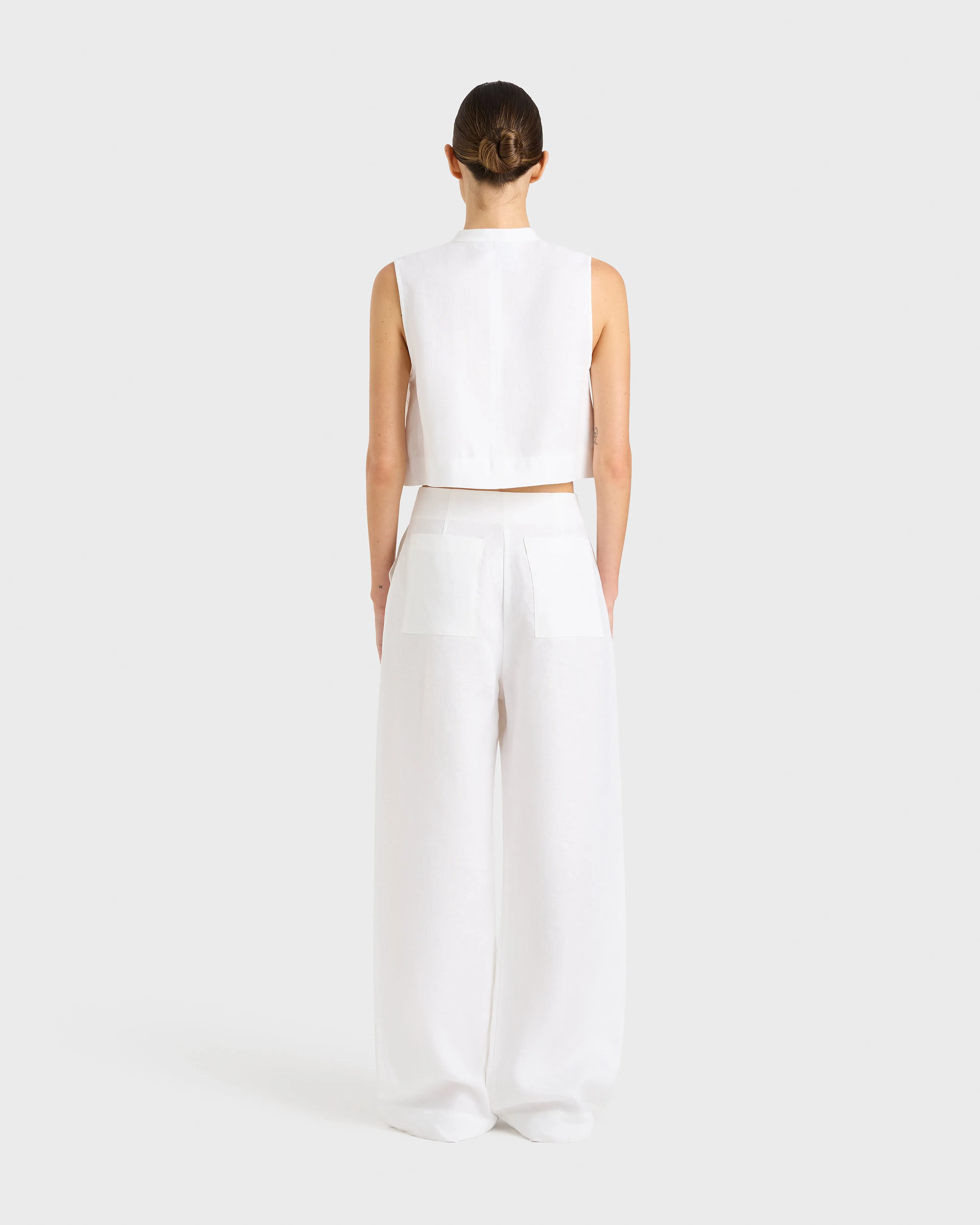 Delphi Tailored Pant - White sold by Bondi Born product image thumbnail 3