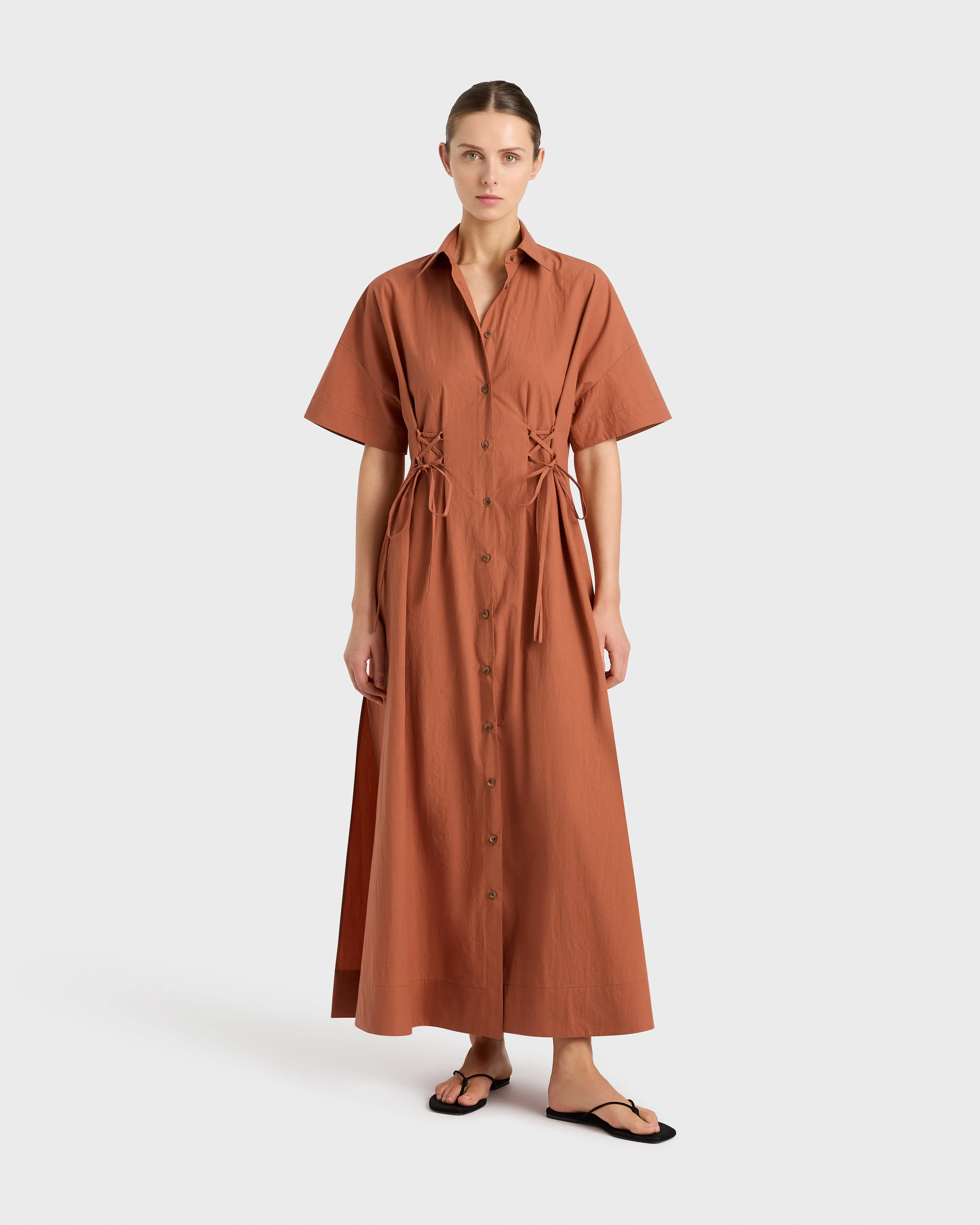 Kyoto Lace Front Shirtdress - Sienna sold by Bondi Born