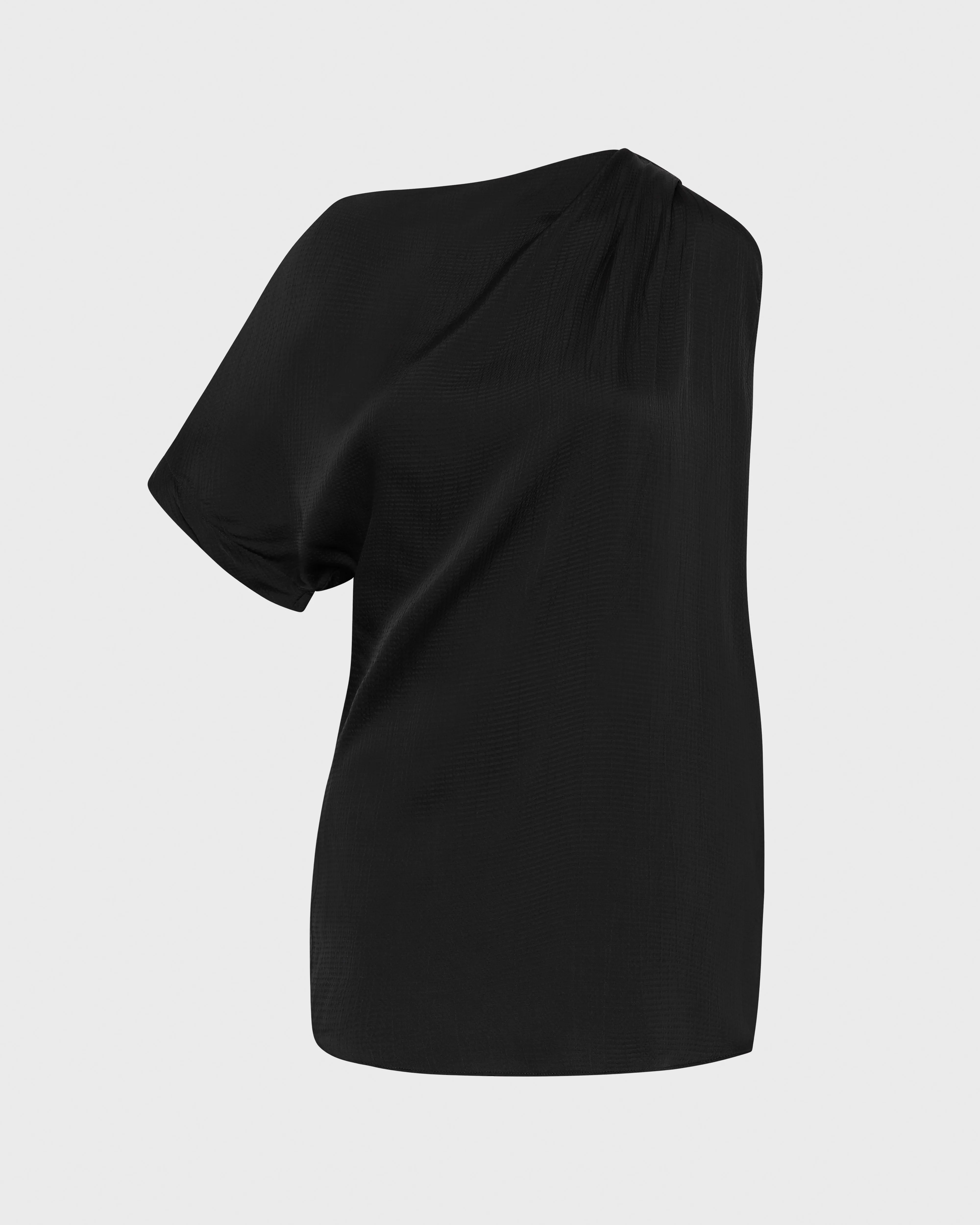 Ardea Draped One Shoulder Top - Black sold by Bondi Born product image thumbnail 3