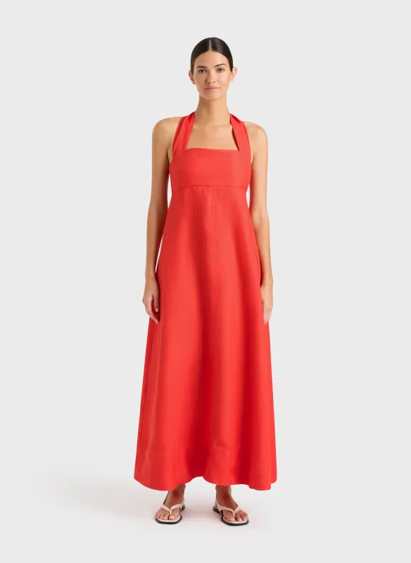 Delphi Halter Maxi Dress - Scarlet sold by Bondi Born