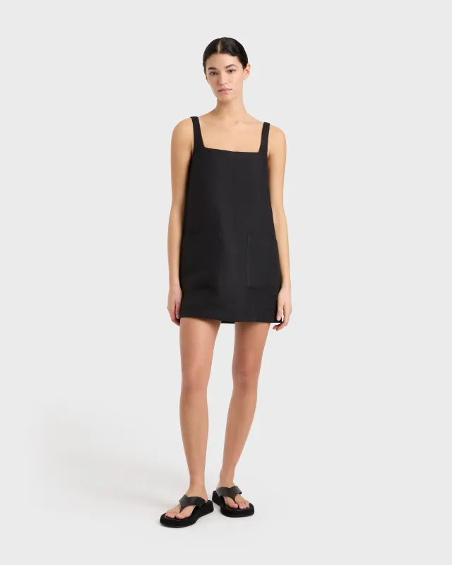 Delphi A-line Mini Dress - Black sold by Bondi Born