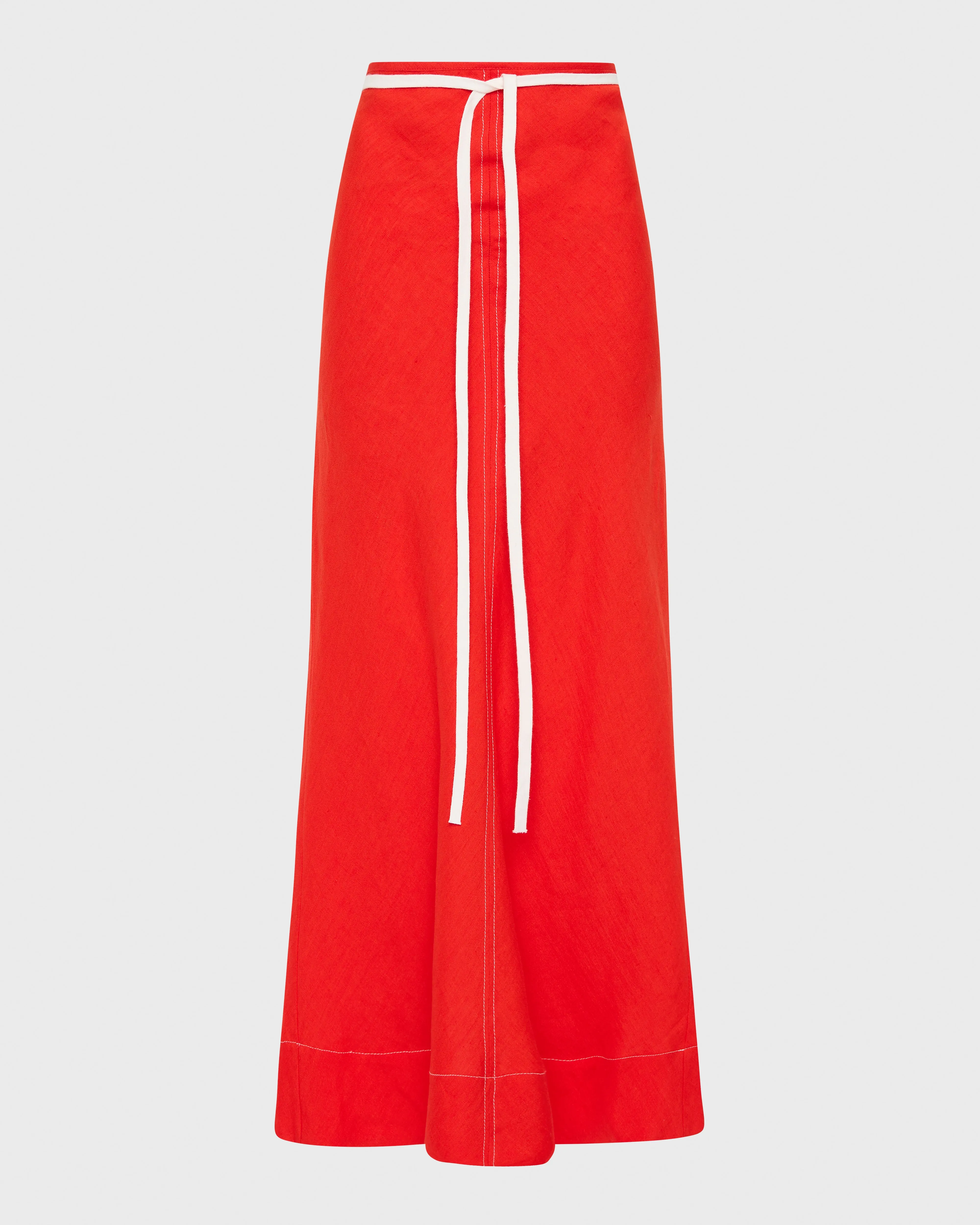 Delphi Bias Cut Maxi Skirt - Scarlet sold by Bondi Born product image thumbnail 4