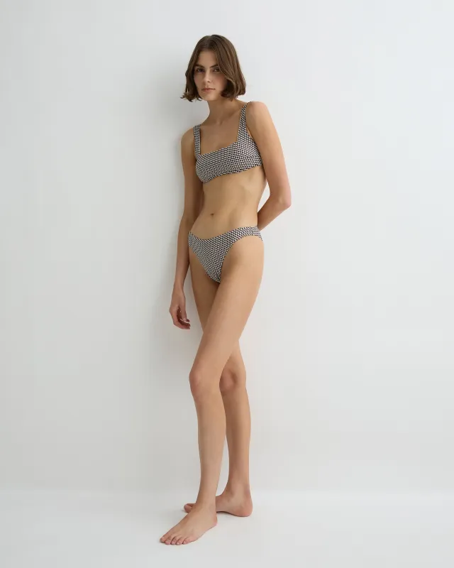 Aria Bikini Top - Mocha Dot (Embodee™) made by Bondi Born